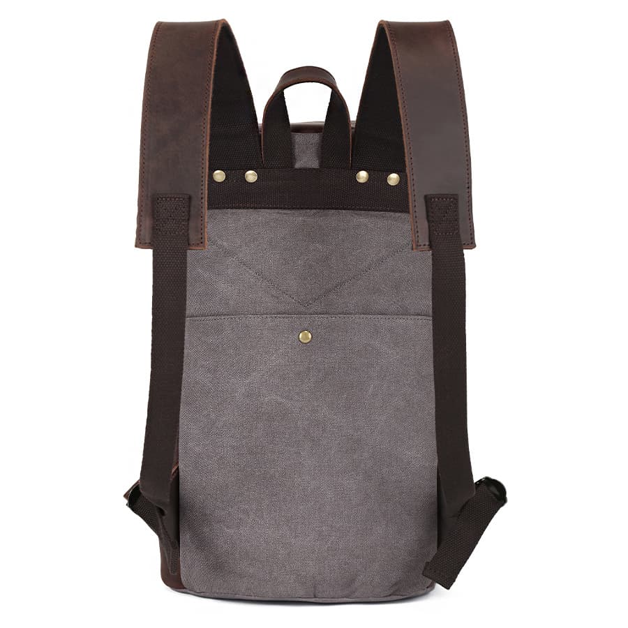 VALMIO Kožený batoh Grano Šedá Objem 25 L 4