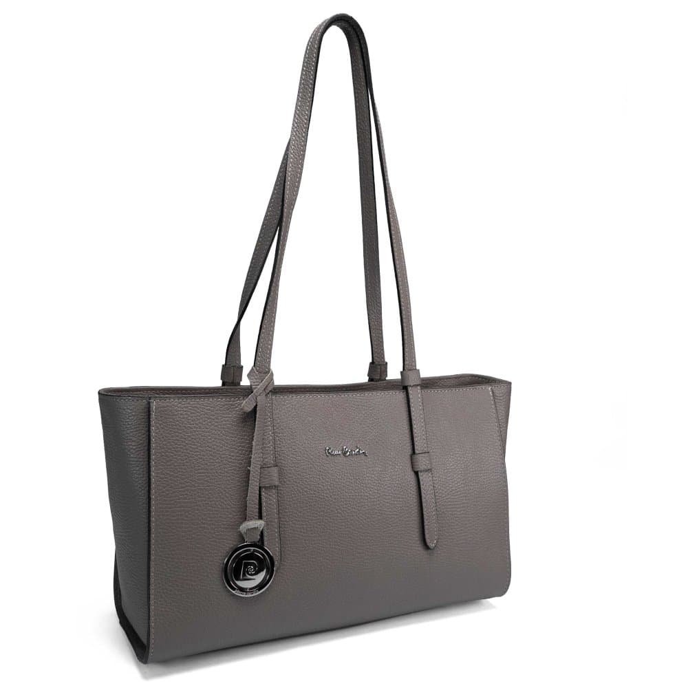 Pierre Cardin Dámská kožená shopper taška 1984 DOLLARO taupe Šedá 1984-TAUPE