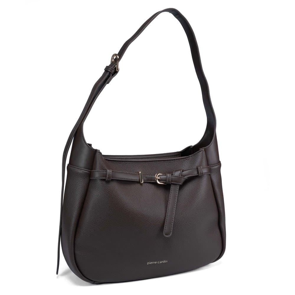 Pierre Cardin Dámská kabelka OSLO15 17041 tmavě hnědá Hnědá 17041-T.MORO