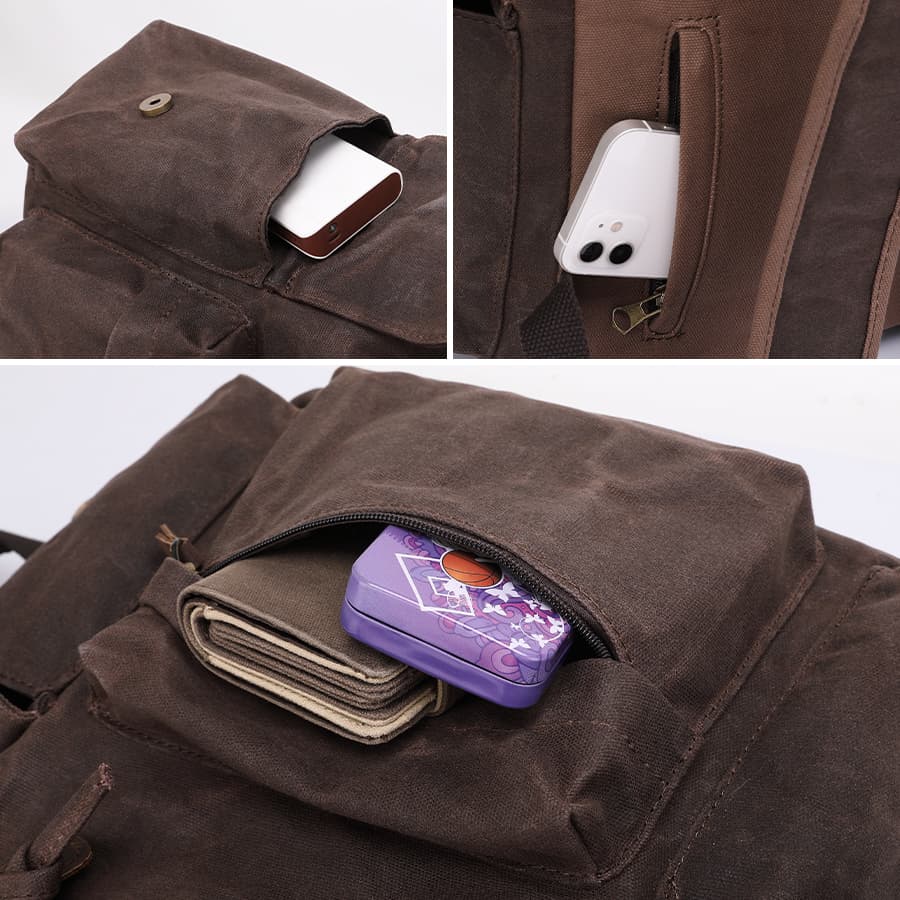 VALMIO Městský batoh Ranger - coffee Hnědá Objem 20 L 4