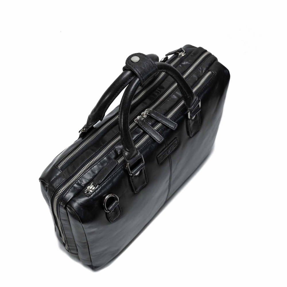 VALMIO Kožená taška Monte Black 2