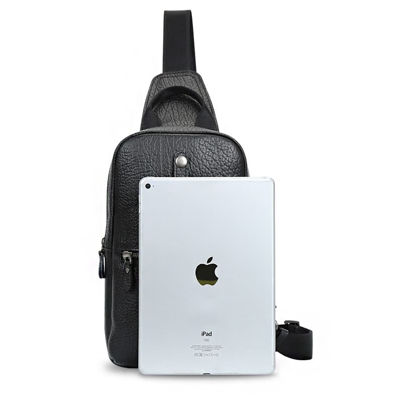 VALMIO Černá kožená crossbody taška Varden 3