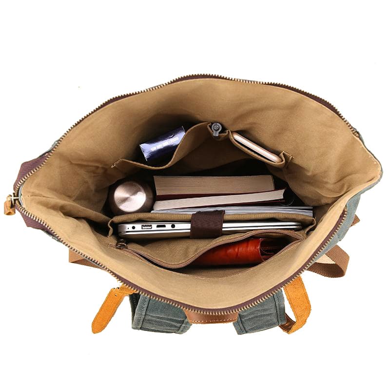VALMIO Městský batoh Gwood - olivový Zelená Objem 15 L 2