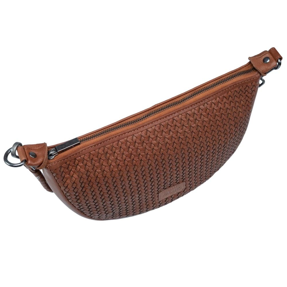 VALMIO Dámská kožená crossbody kabelka Nella - hnědá 5
