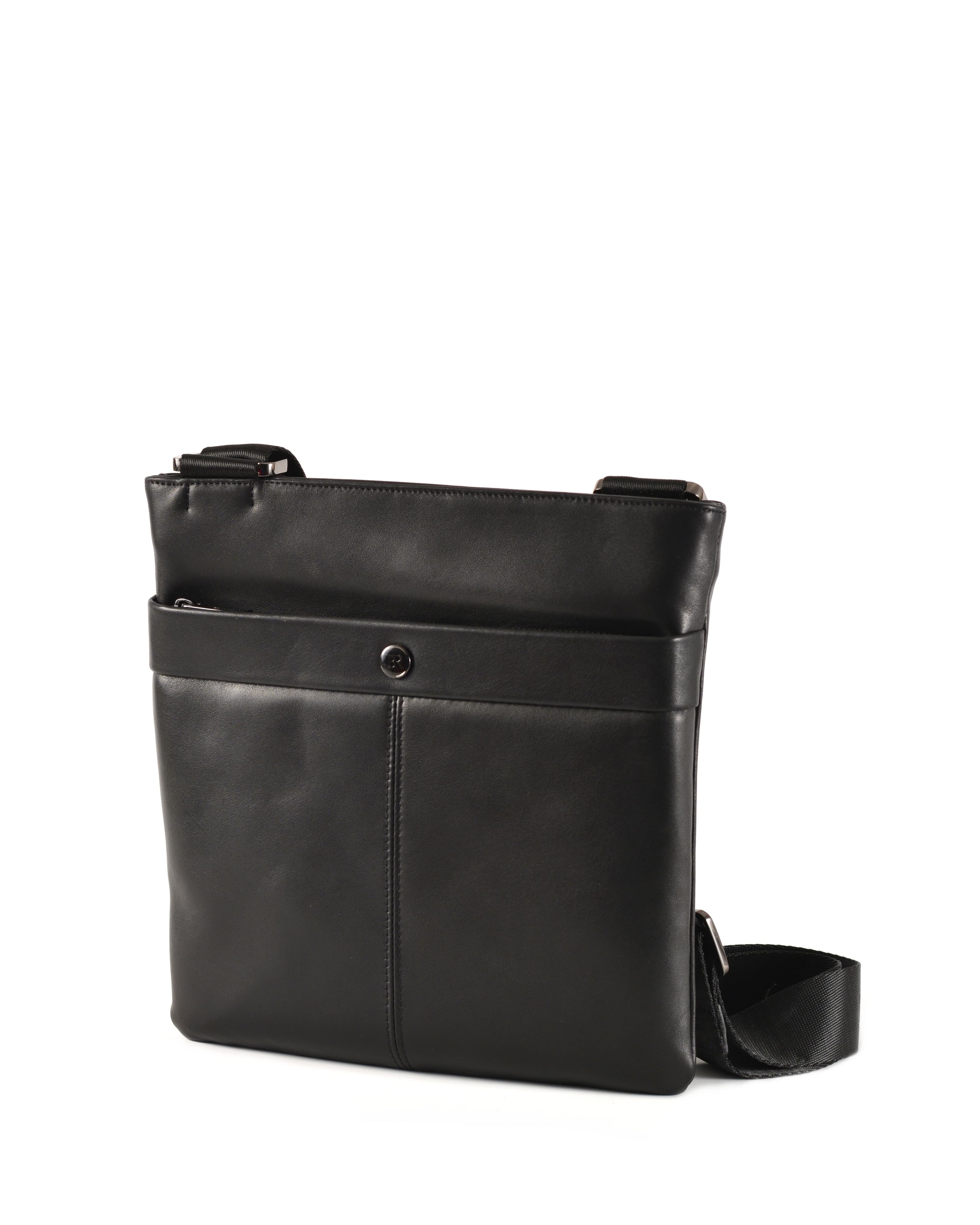 Bright Crossbody kožená kapsa Business Černá