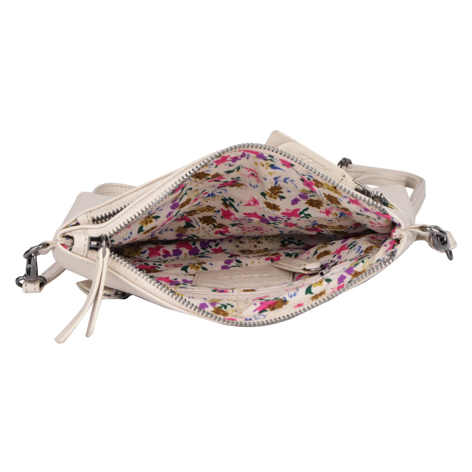 Kožená crossbody kabelka Bellicci Sicilia, krémová 5
