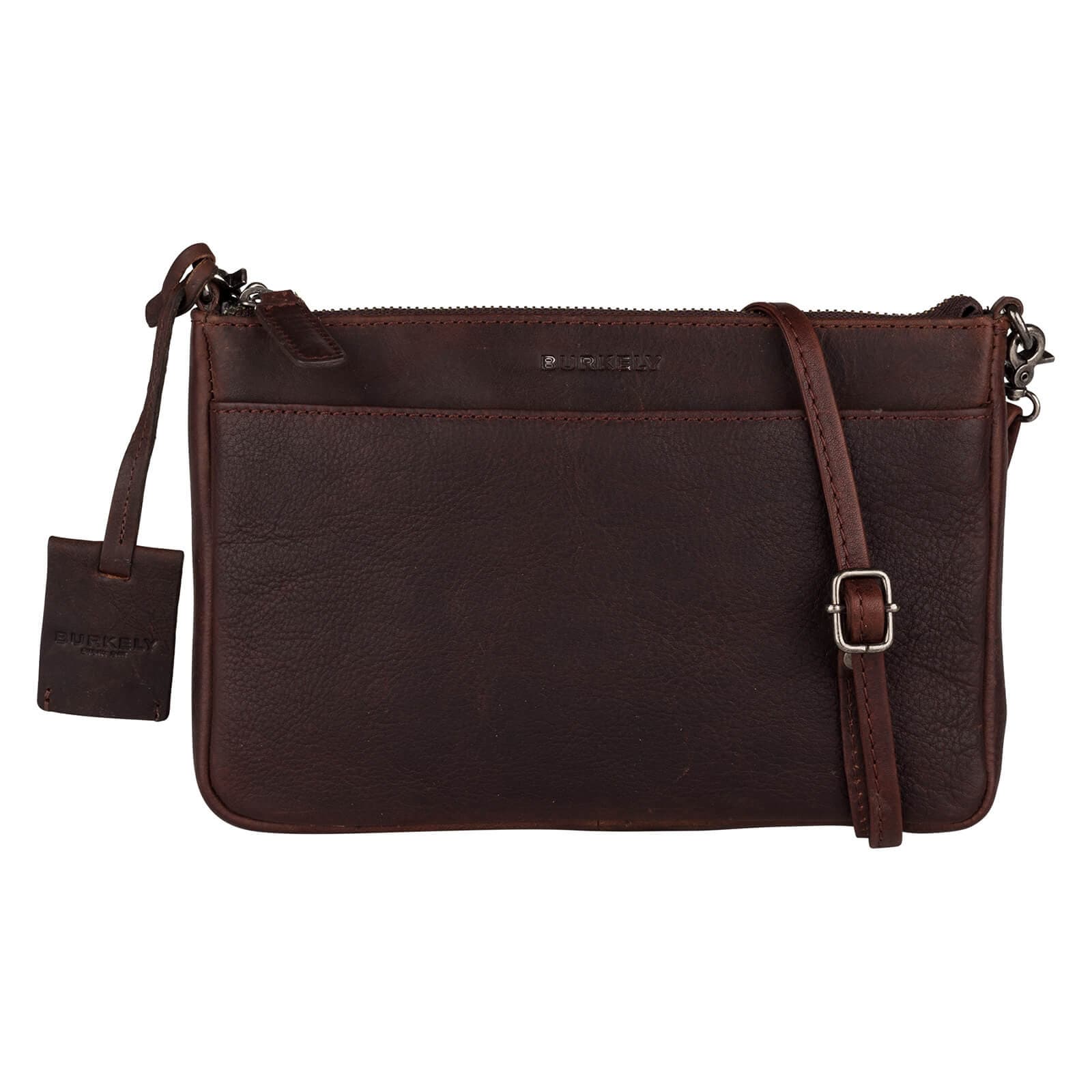 Crossbody kožená kabelka Burkely Linda, hnědá