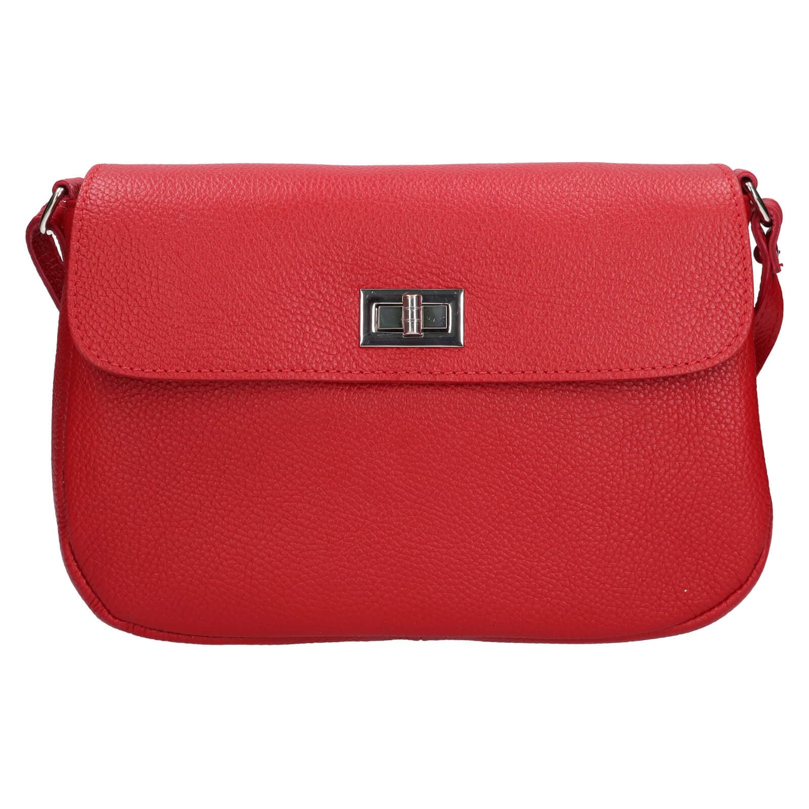 Kožená crossbody kabelka Italia Arabela, červená