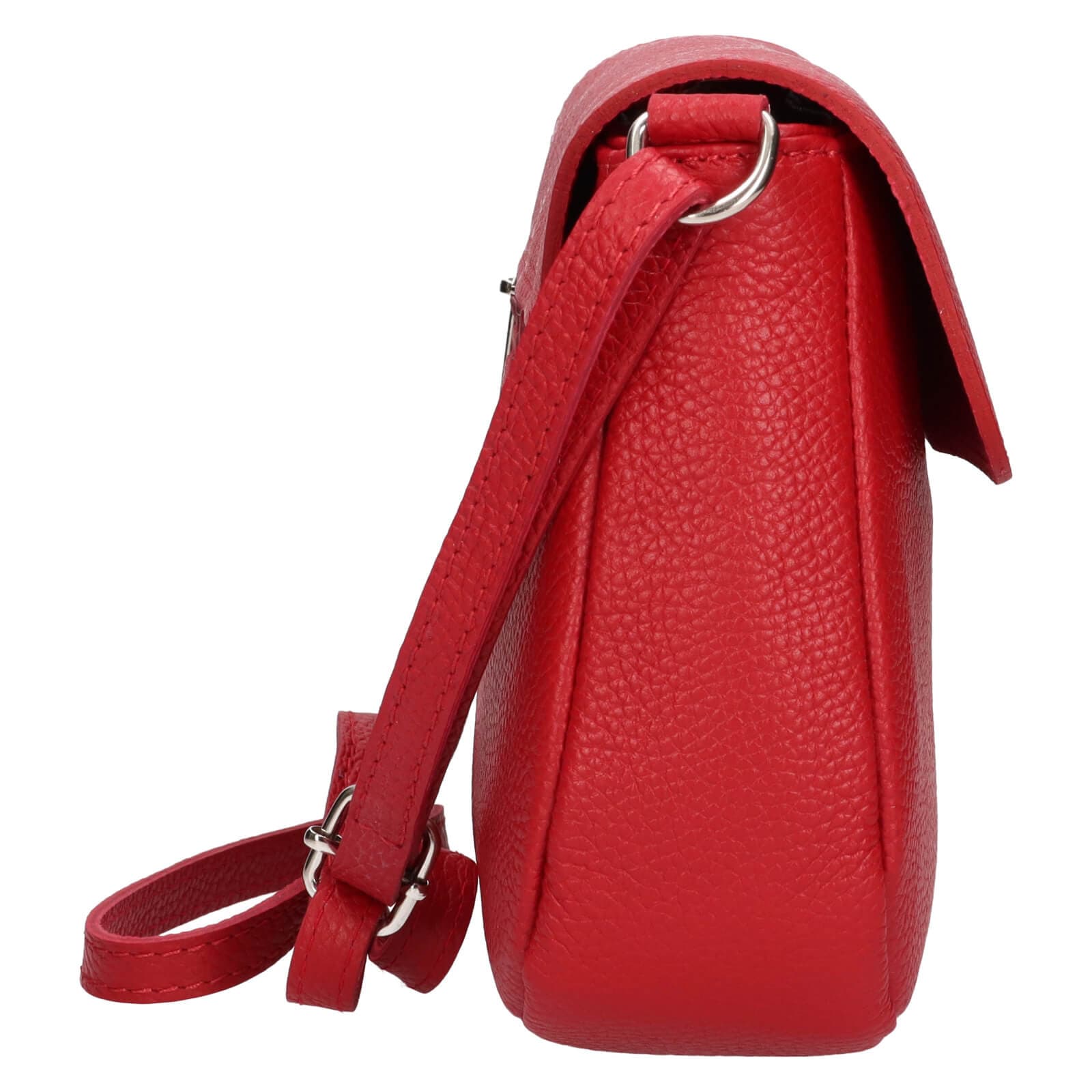 Kožená crossbody kabelka Italia Arabela, červená 4
