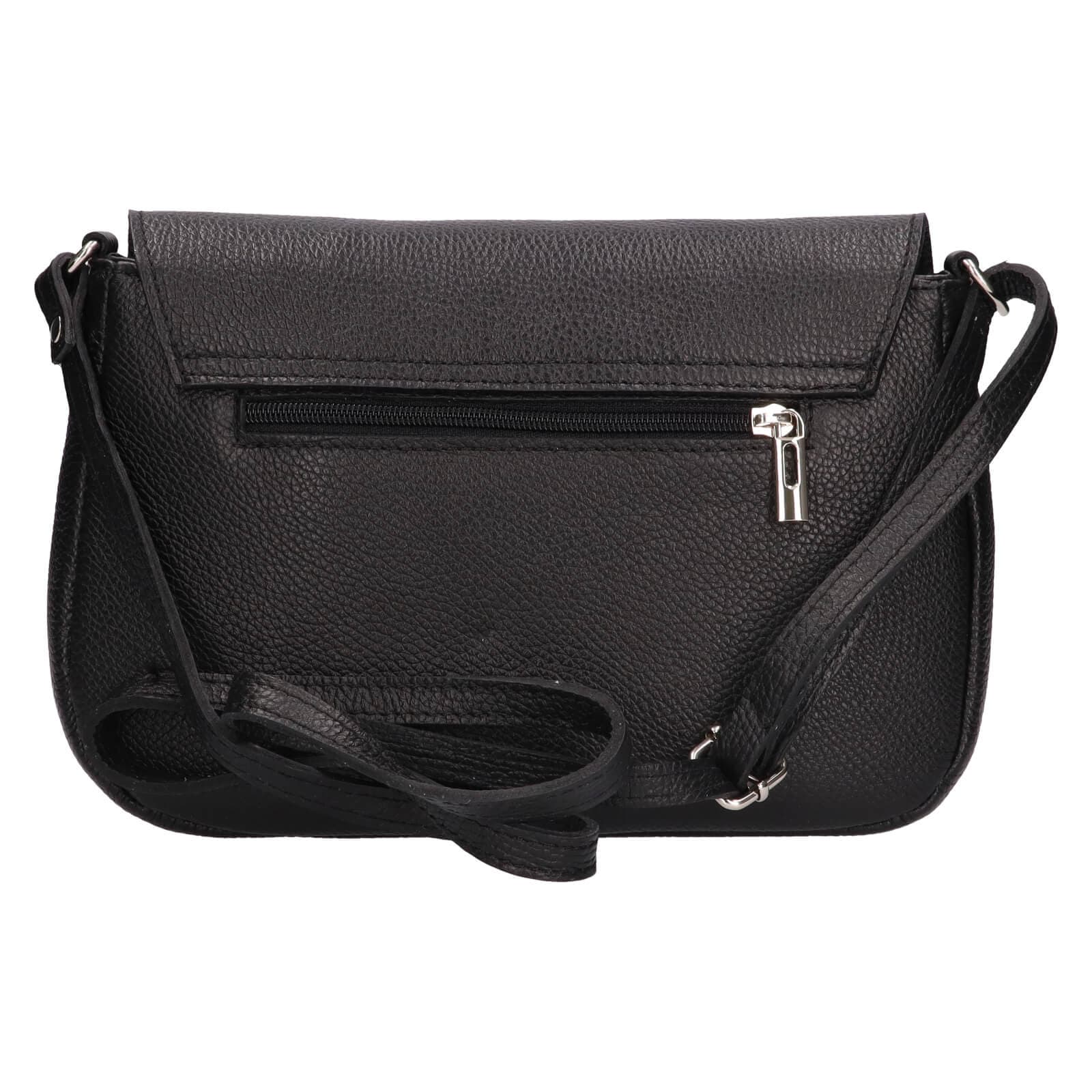 Kožená crossbody kabelka Italia Arabela, černá 3