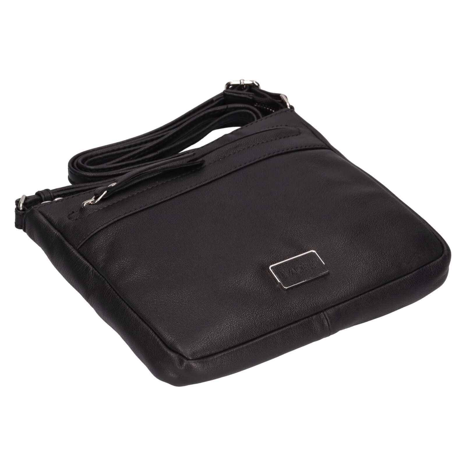 Kožená crossbody kabelka Lagen Hesper, černá 4