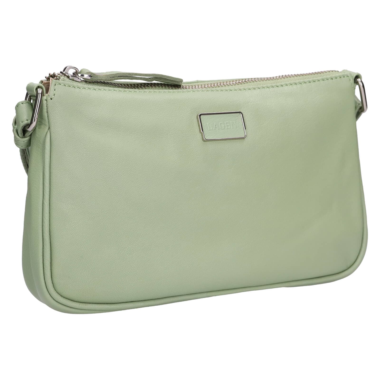 Kožená crossbody kabelka Lagen Elara, zelená 2
