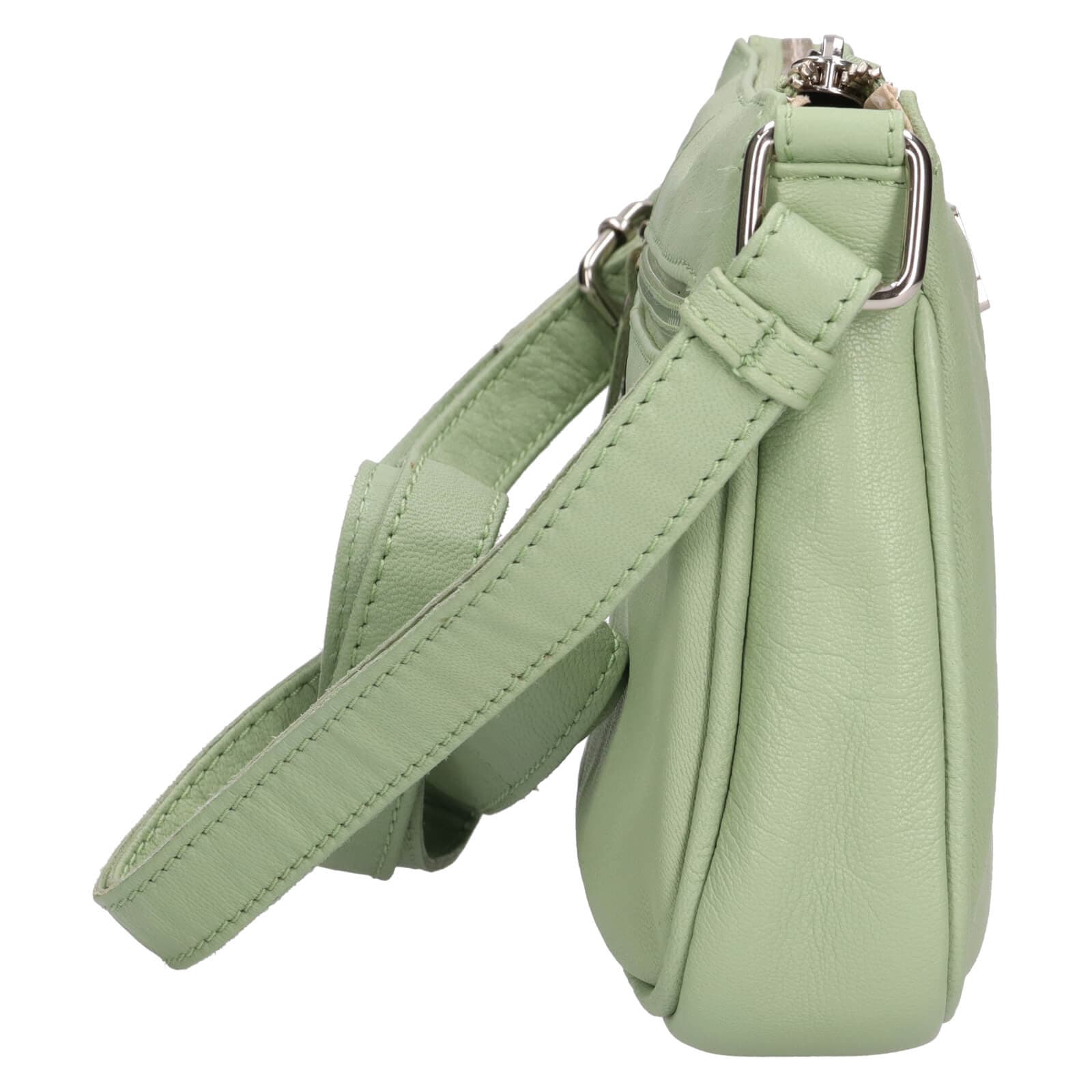 Kožená crossbody kabelka Lagen Elara, zelená 4