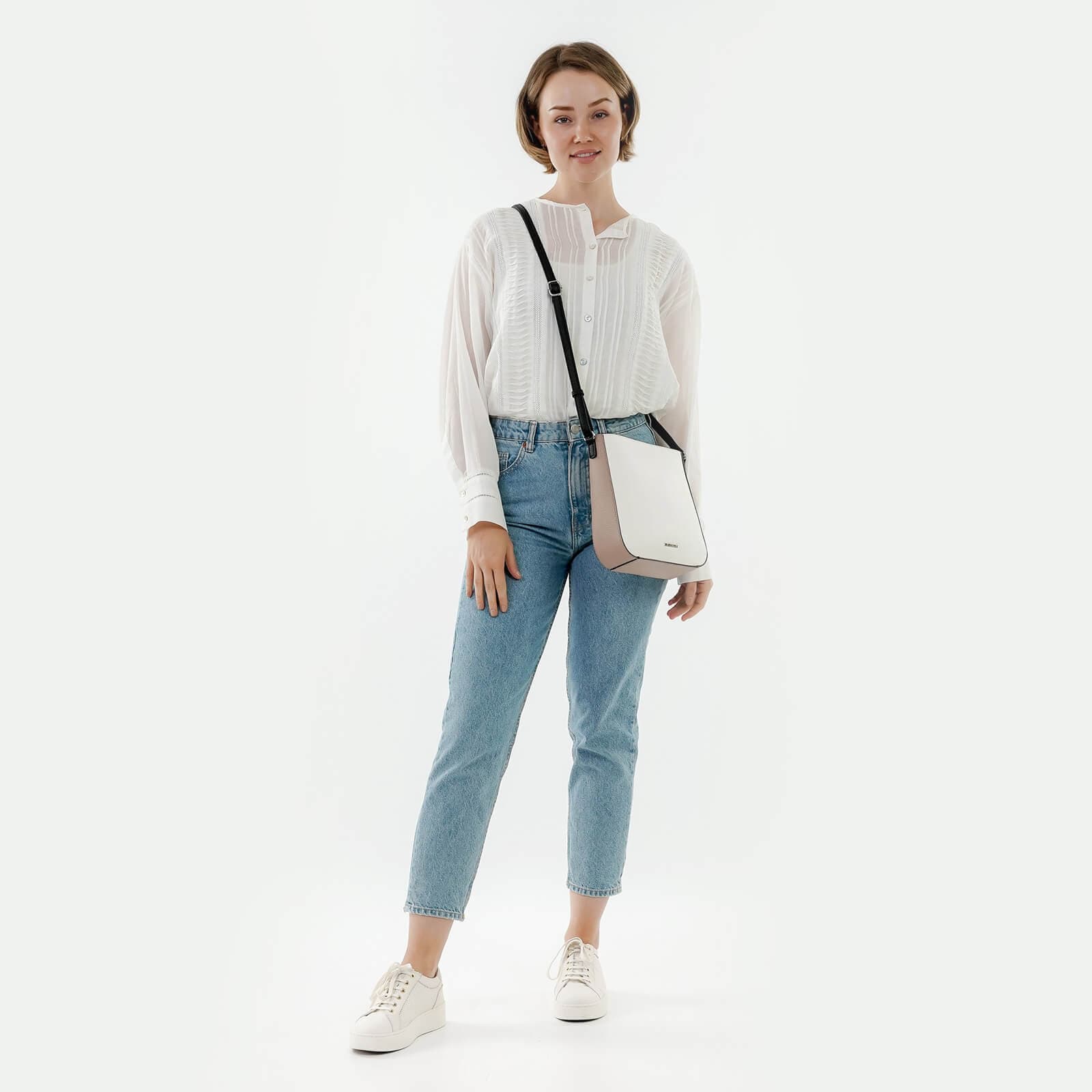 Crossbody kabelka Emily & Noah Devea, krémová 5
