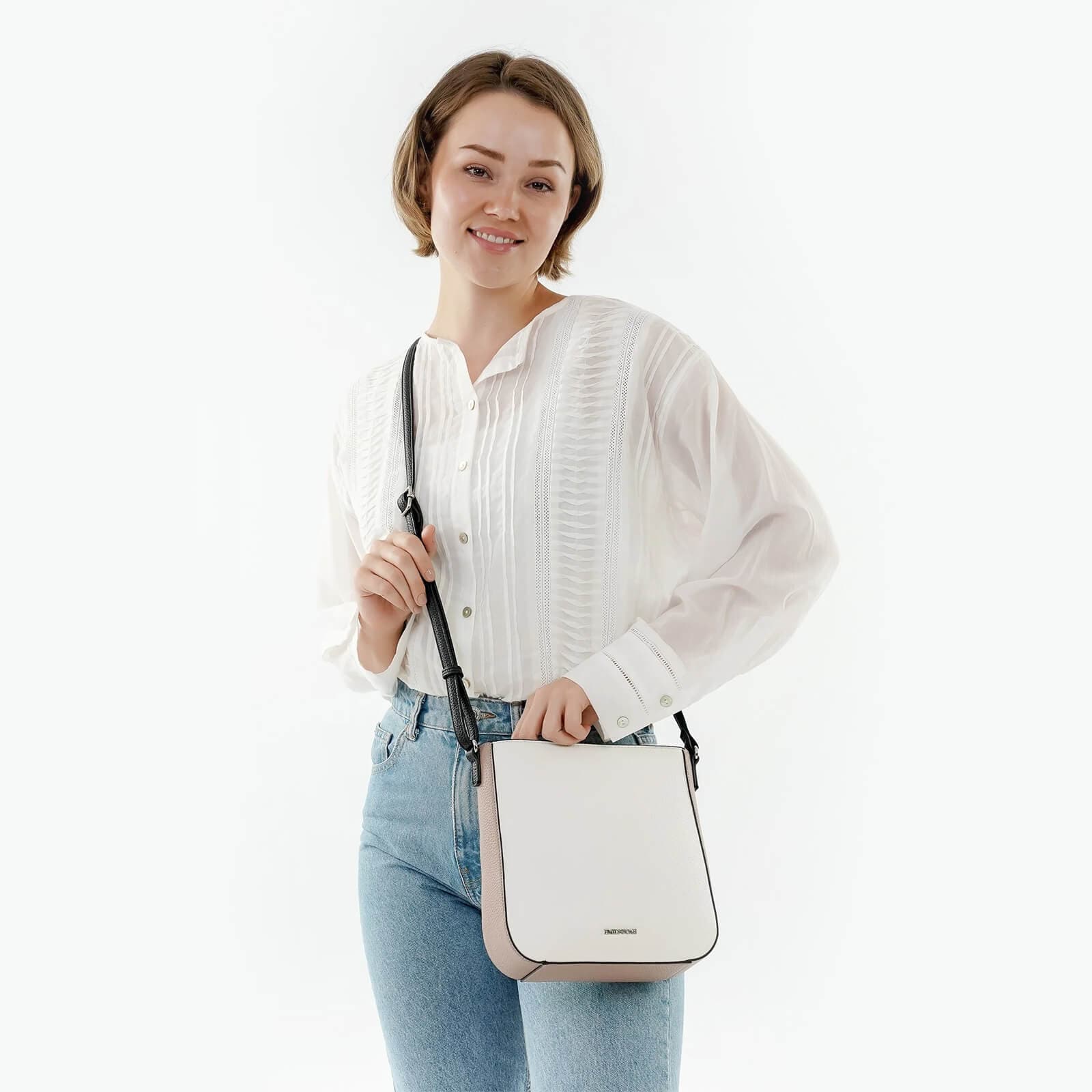 Crossbody kabelka Emily & Noah Devea, krémová 6