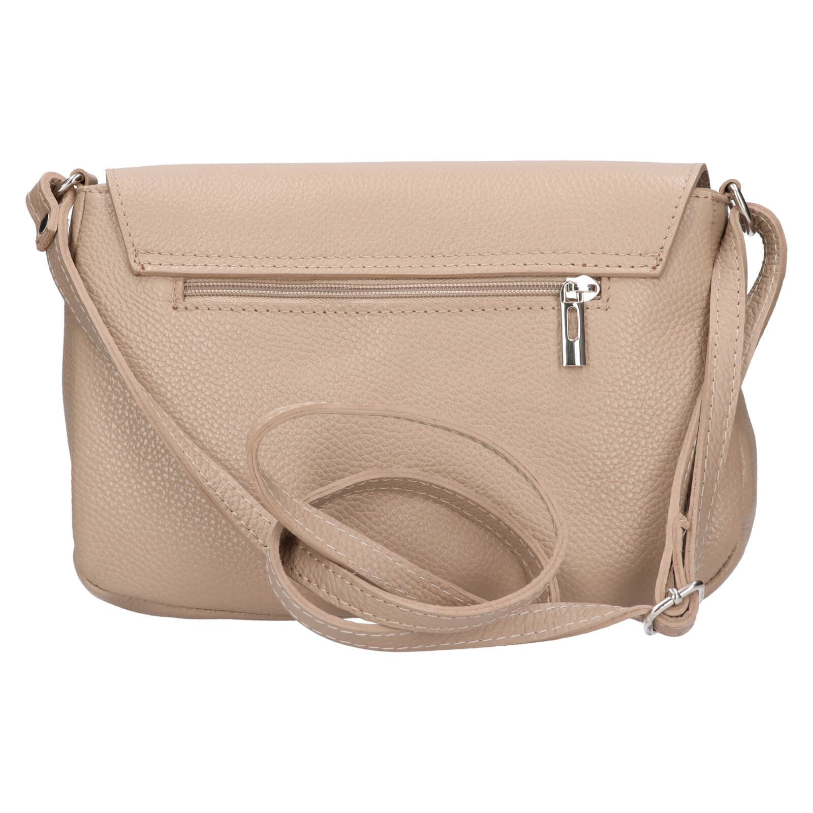Kožená crossbody kabelka Italia Arabela, béžová 3