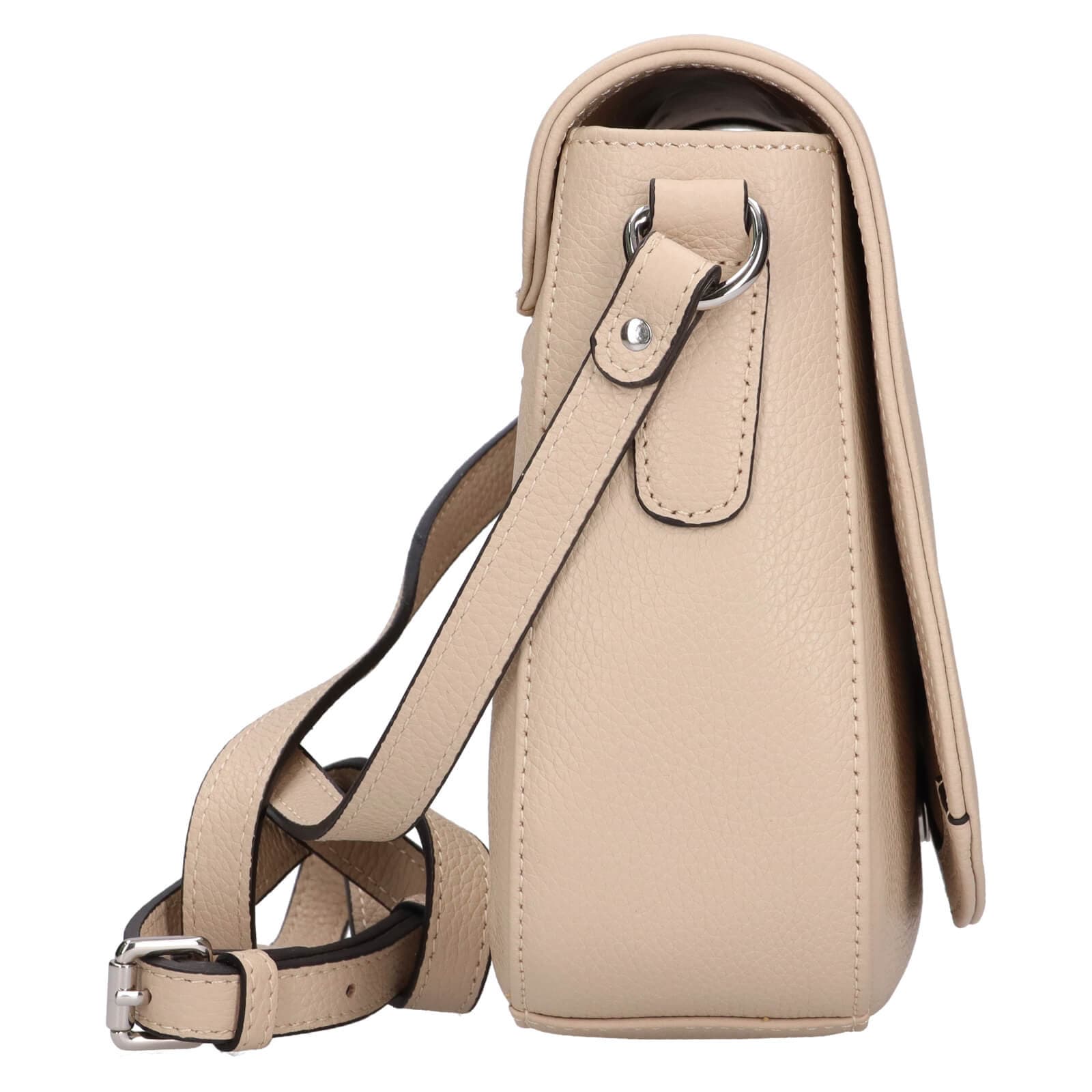Kožená crossbody kabelka Katana Matelde, béžová 4