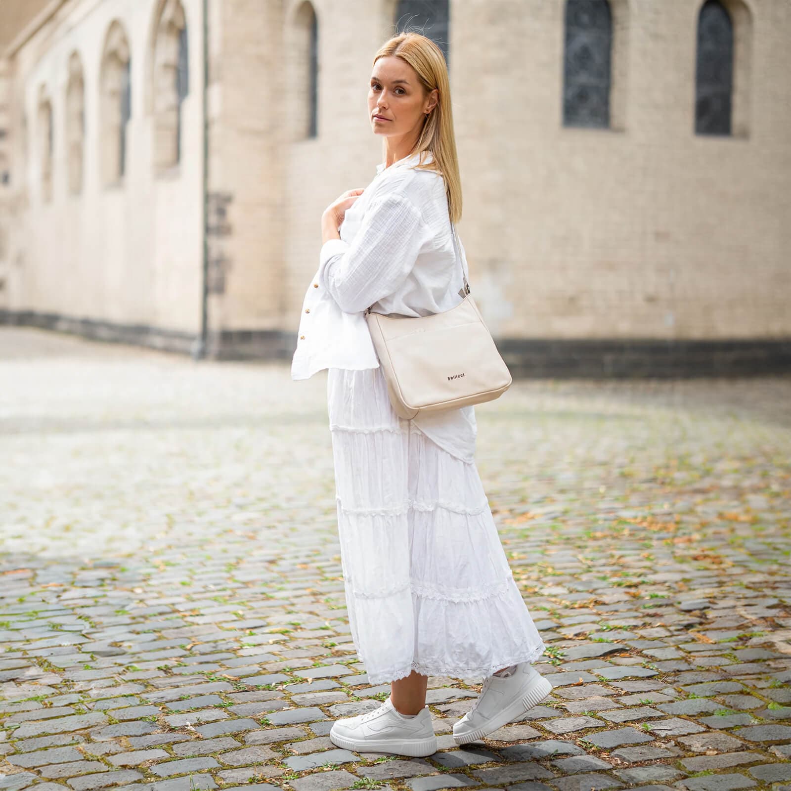 Kožená crossbody kabelka Bellicci Sydney, modrá 6