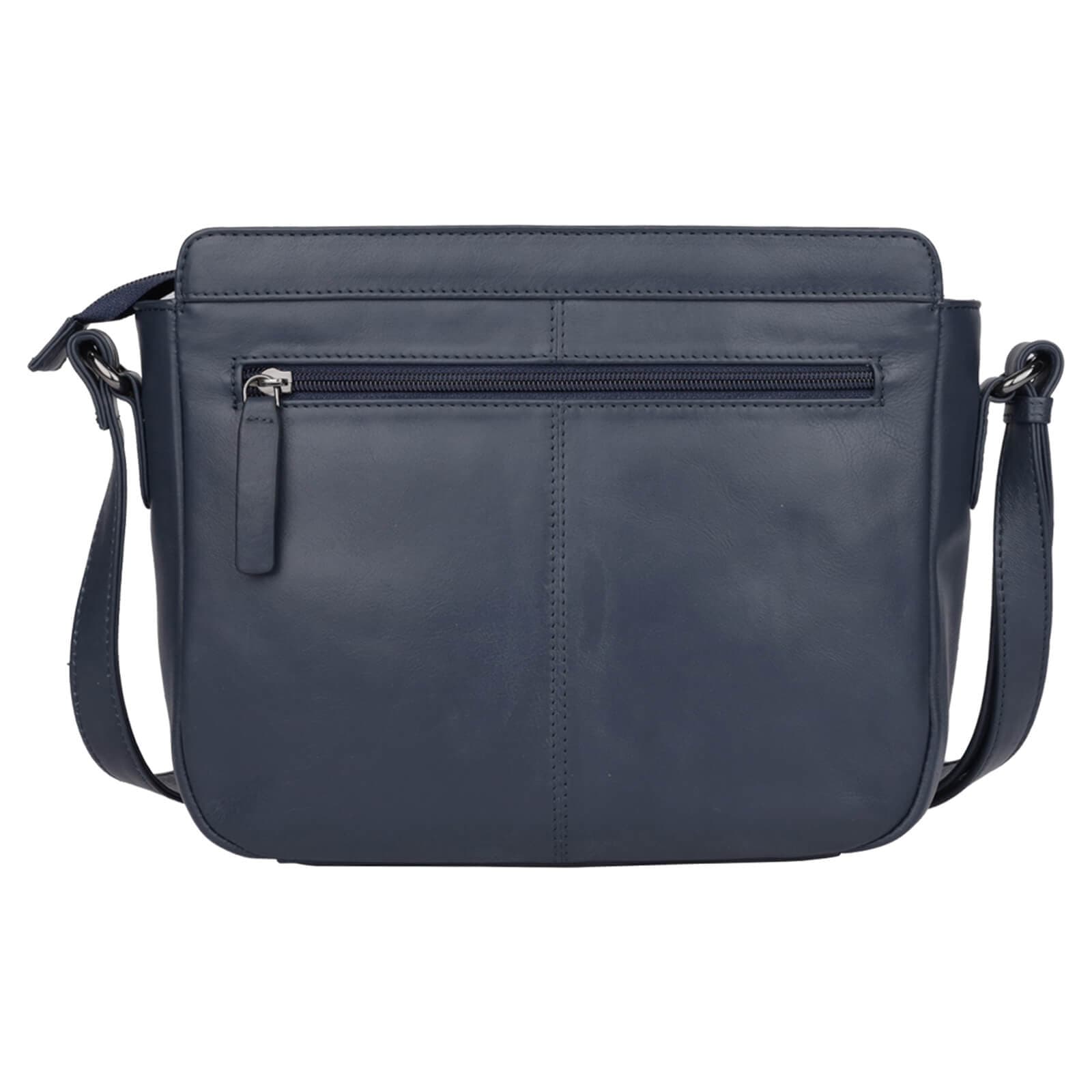 Kožená crossbody kabelka Bellicci Silene, modrá 3