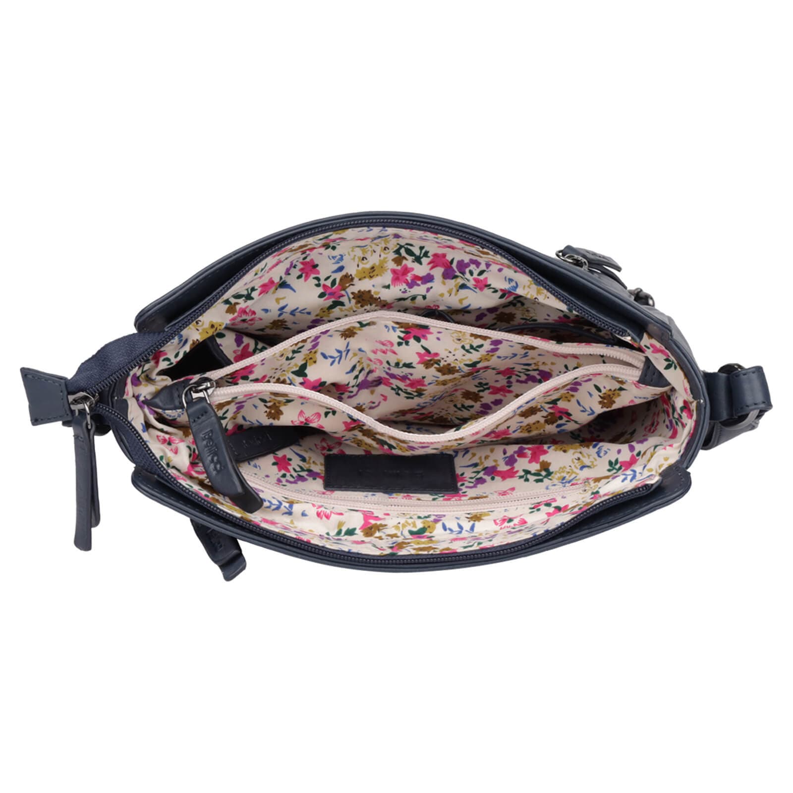 Kožená crossbody kabelka Bellicci Silene, modrá 5