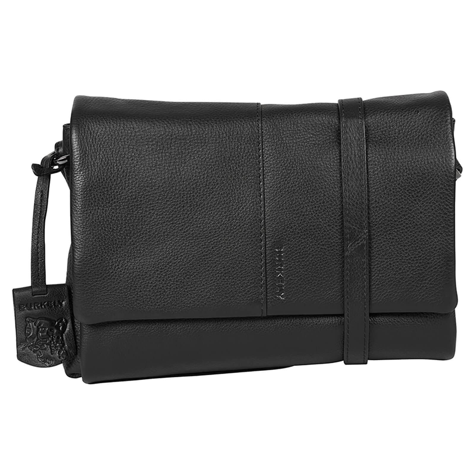 Crossbody kožená kabelka Burkely Triona, černá