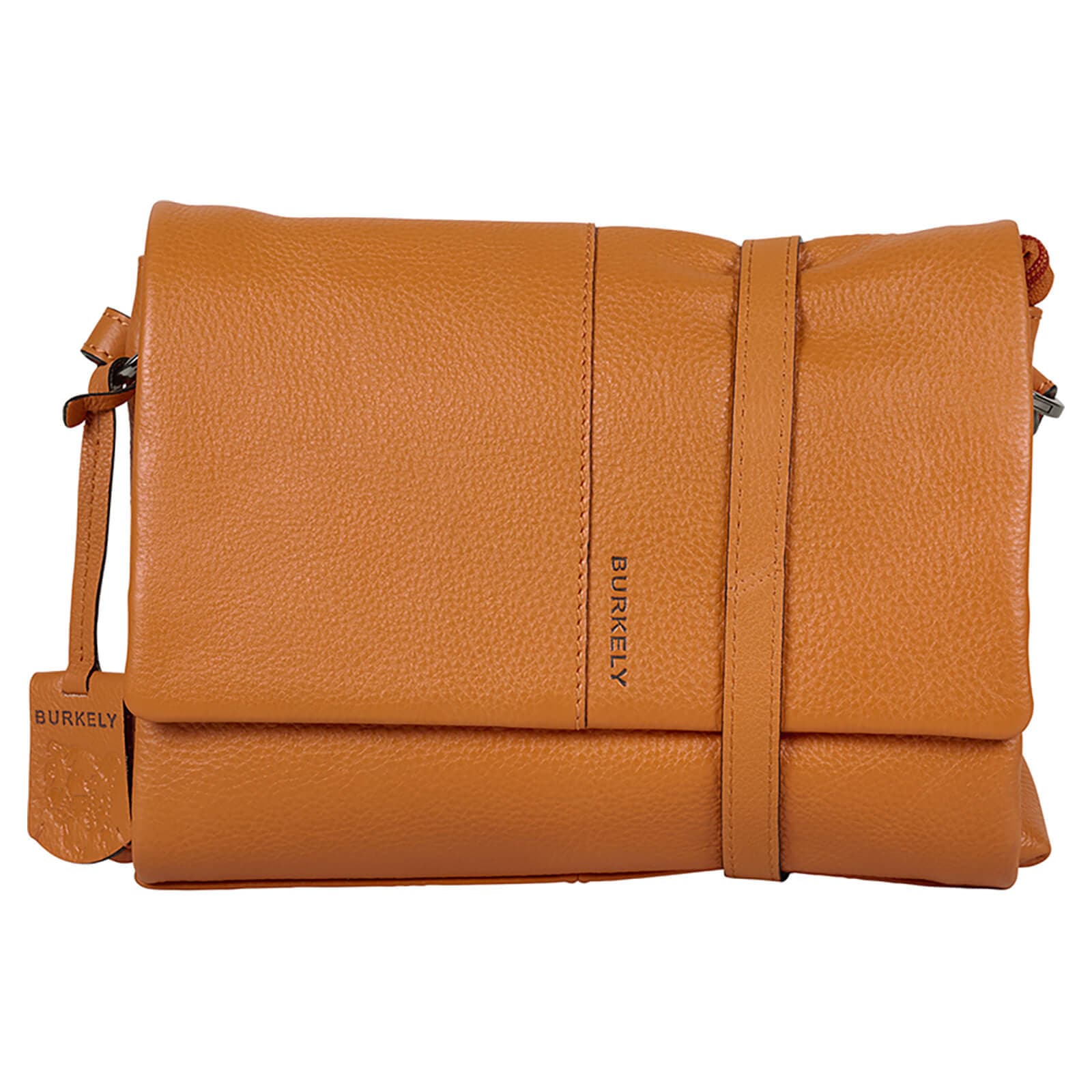 Crossbody kožená kabelka Burkely Triona, oranžová