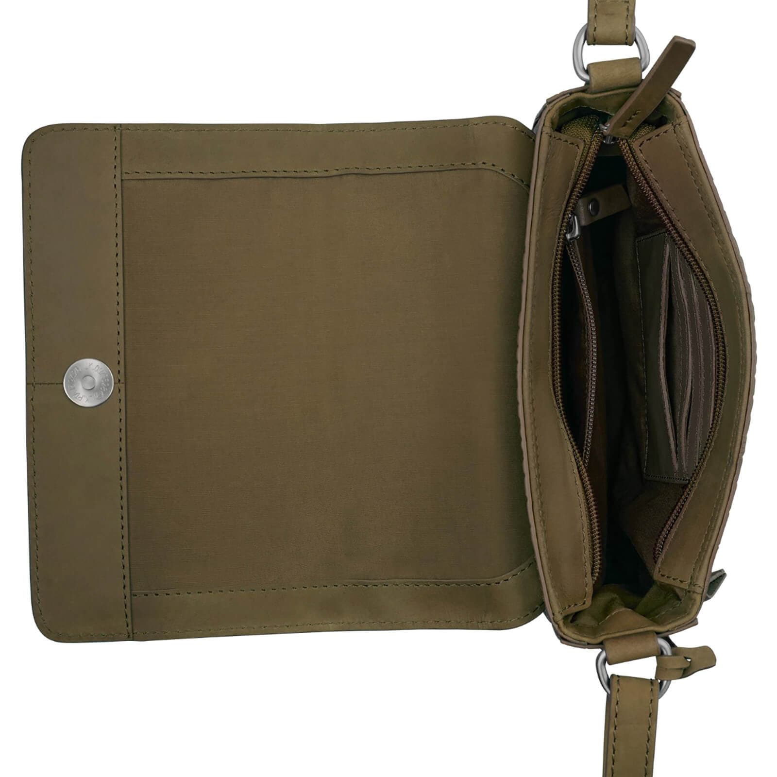 Crossbody kožená kabelka Burkely Fia, zelená 4