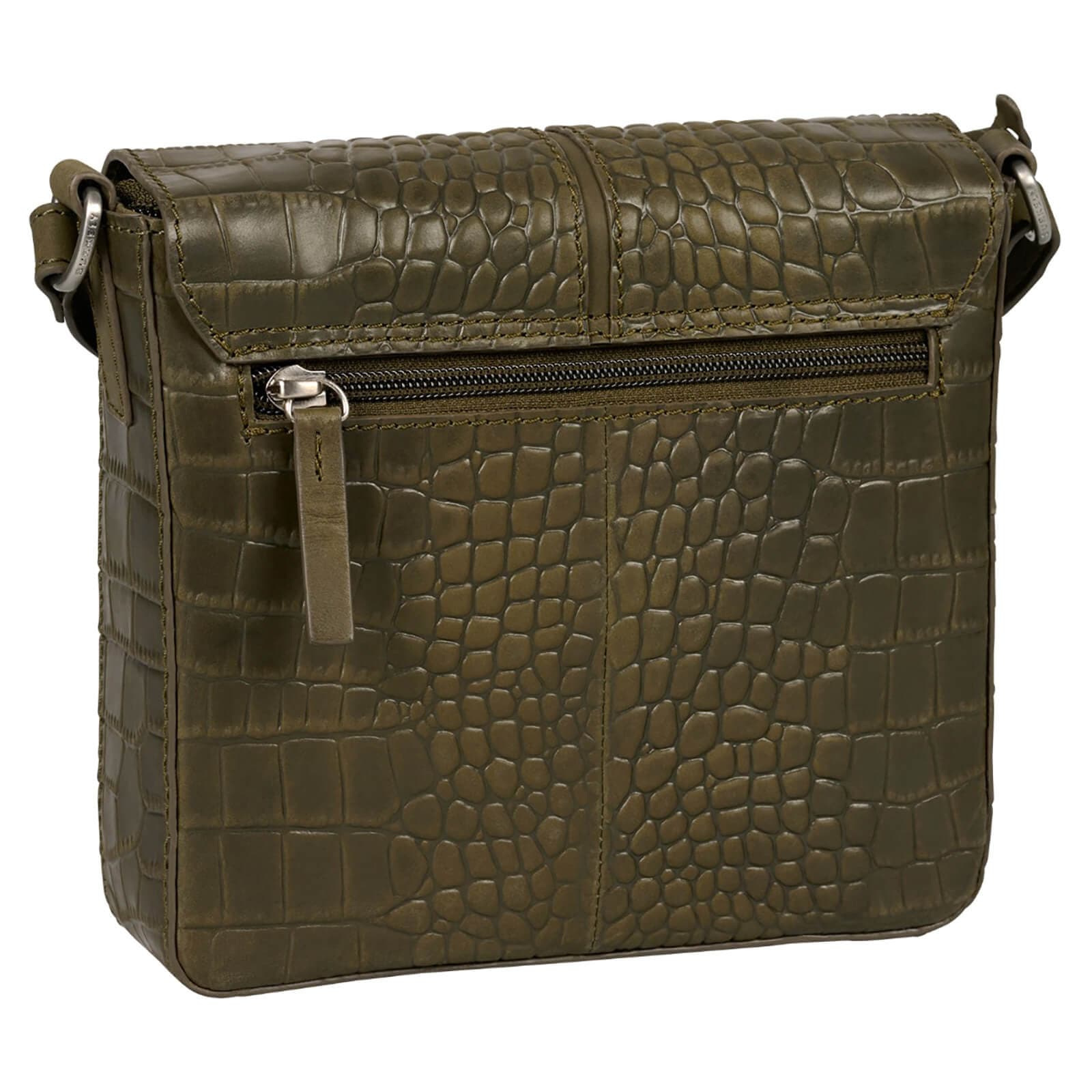 Crossbody kožená kabelka Burkely Fia, zelená 3