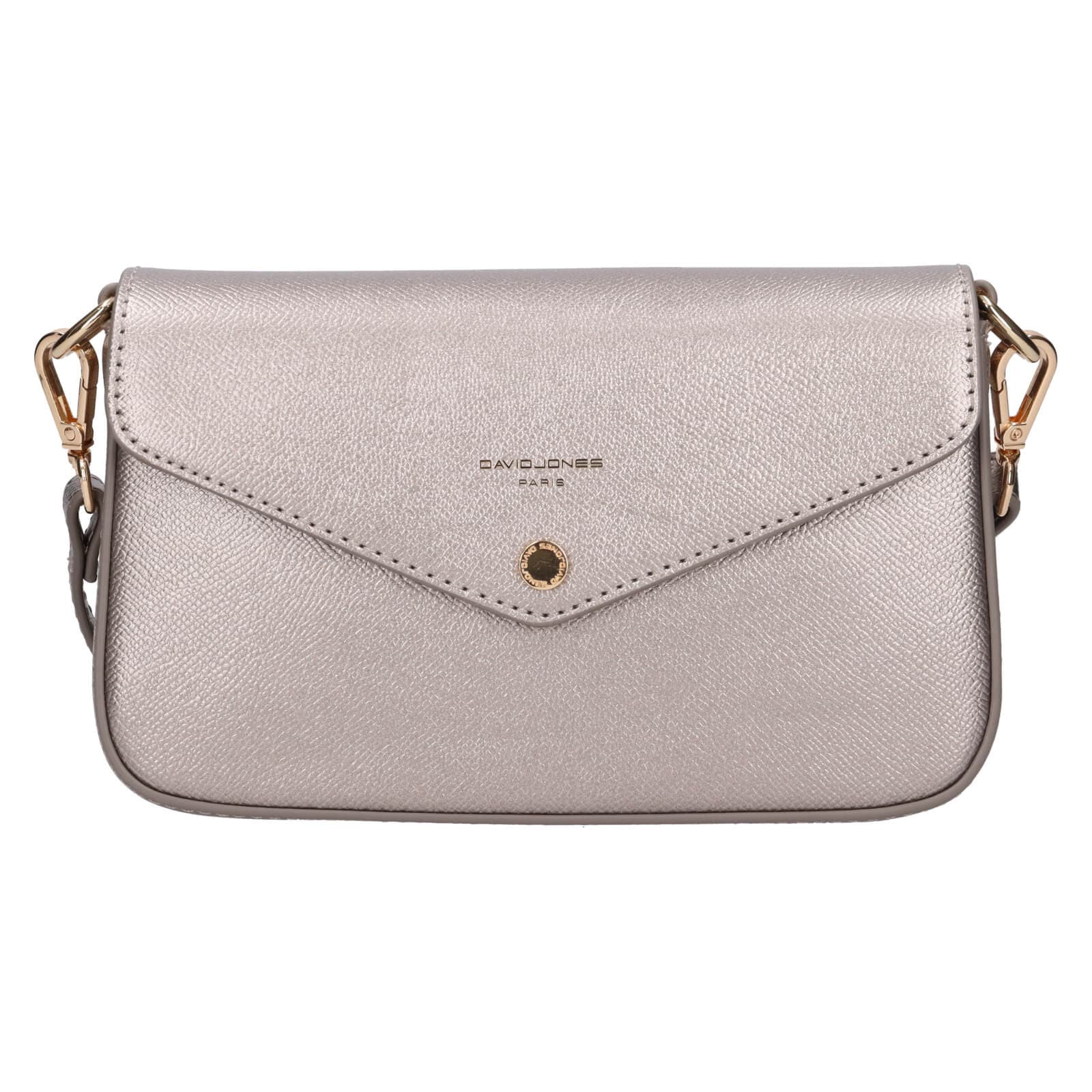 Crossbody kabelka David Jones Sheena, stříbrná