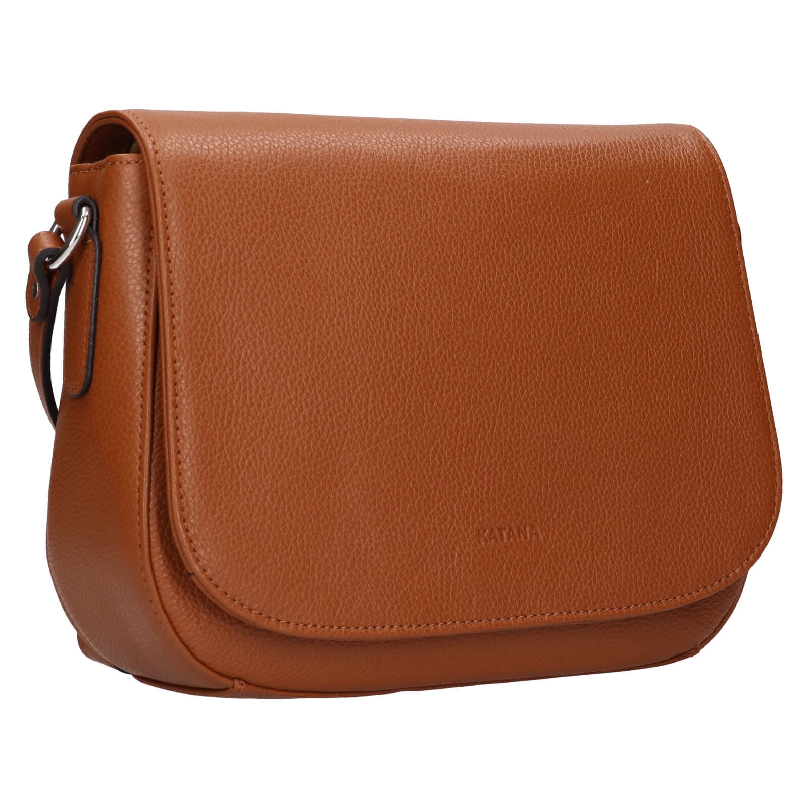 Kožená crossbody kabelka Katana Matelde, hnědá 2