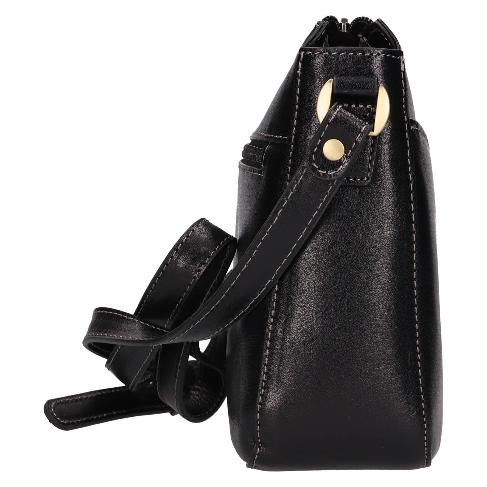 Kožená crossbody kabelka Katana Belinda, černá 4
