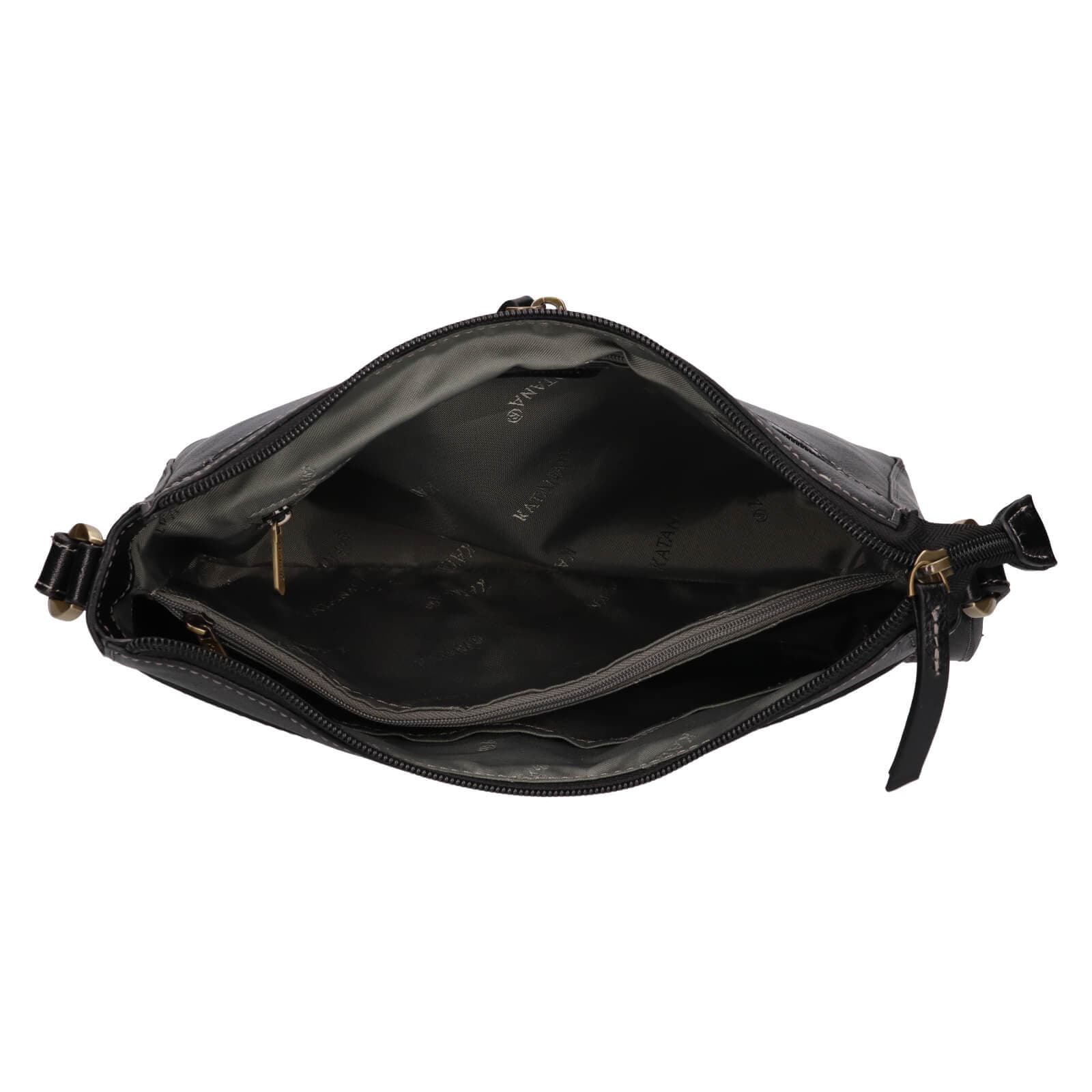 Kožená crossbody kabelka Katana Belinda, černá 5