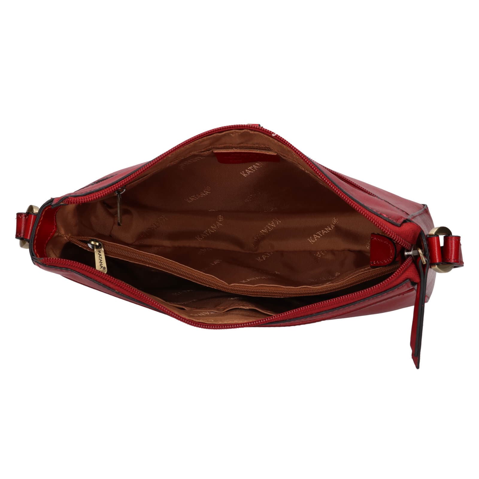 Kožená crossbody kabelka Katana Belinda, červená 5