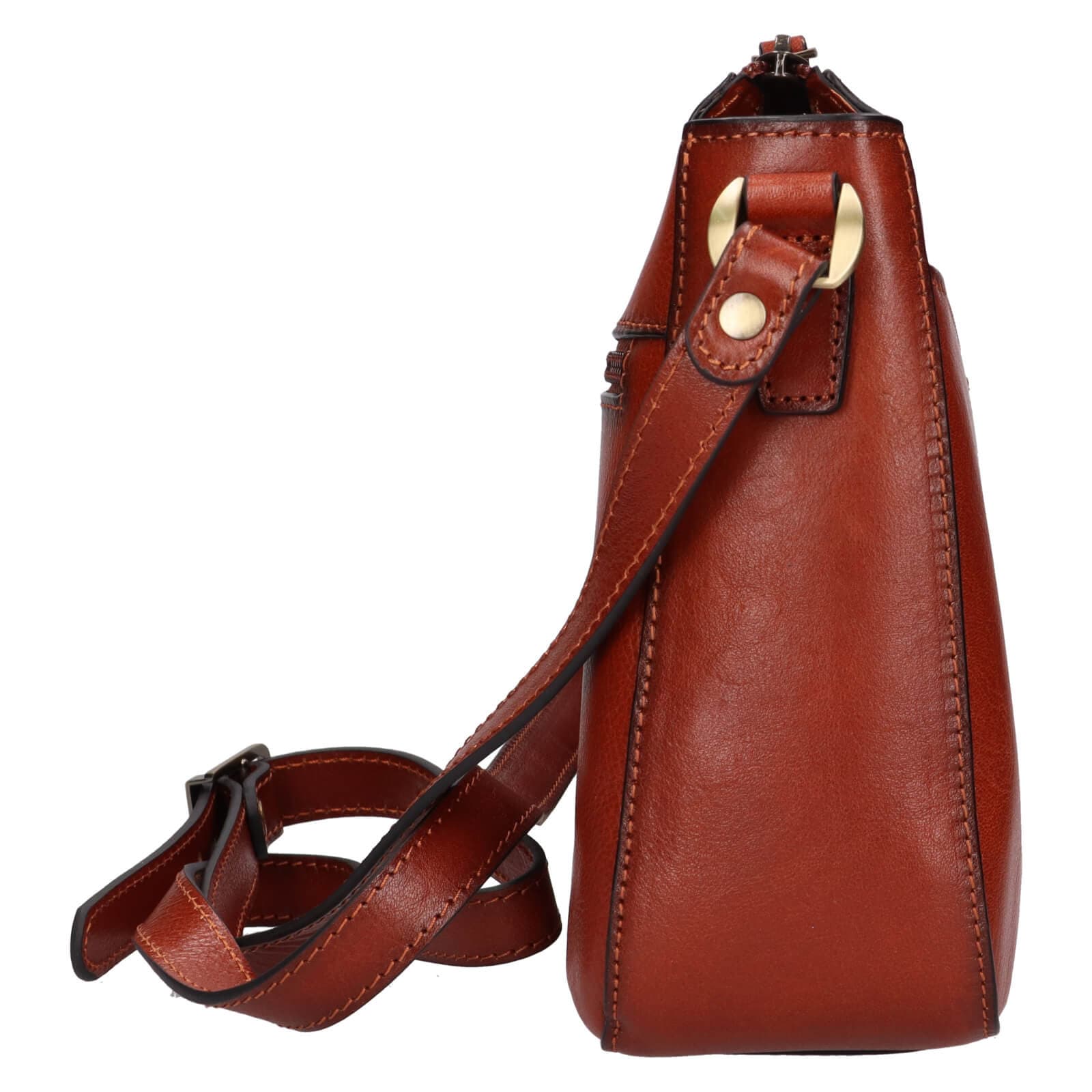Kožená crossbody kabelka Katana Belinda, hnědá 4