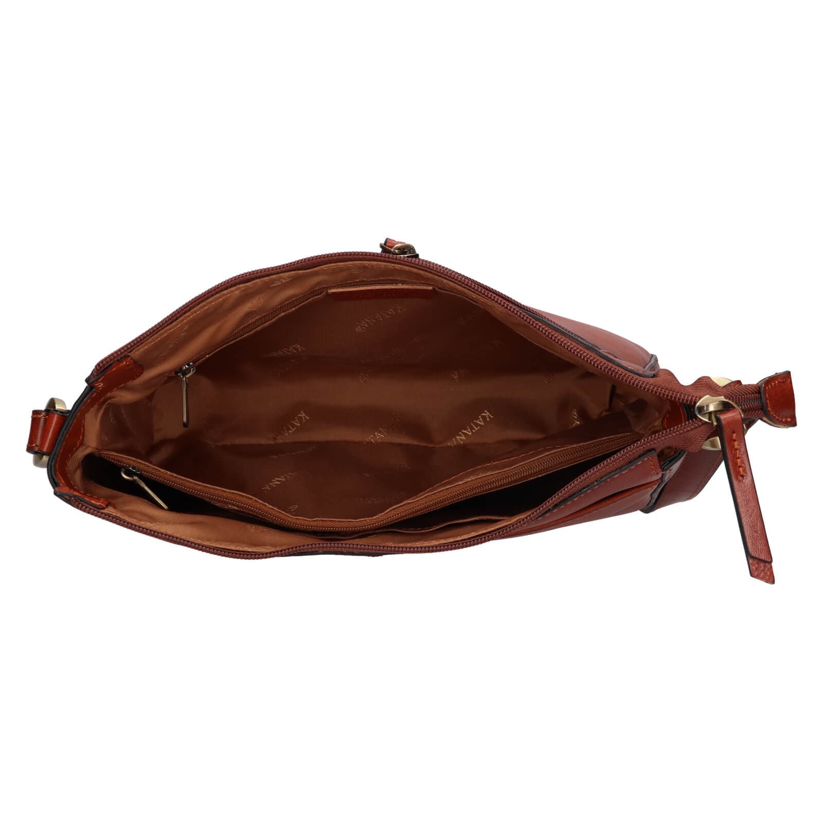 Kožená crossbody kabelka Katana Belinda, hnědá 5