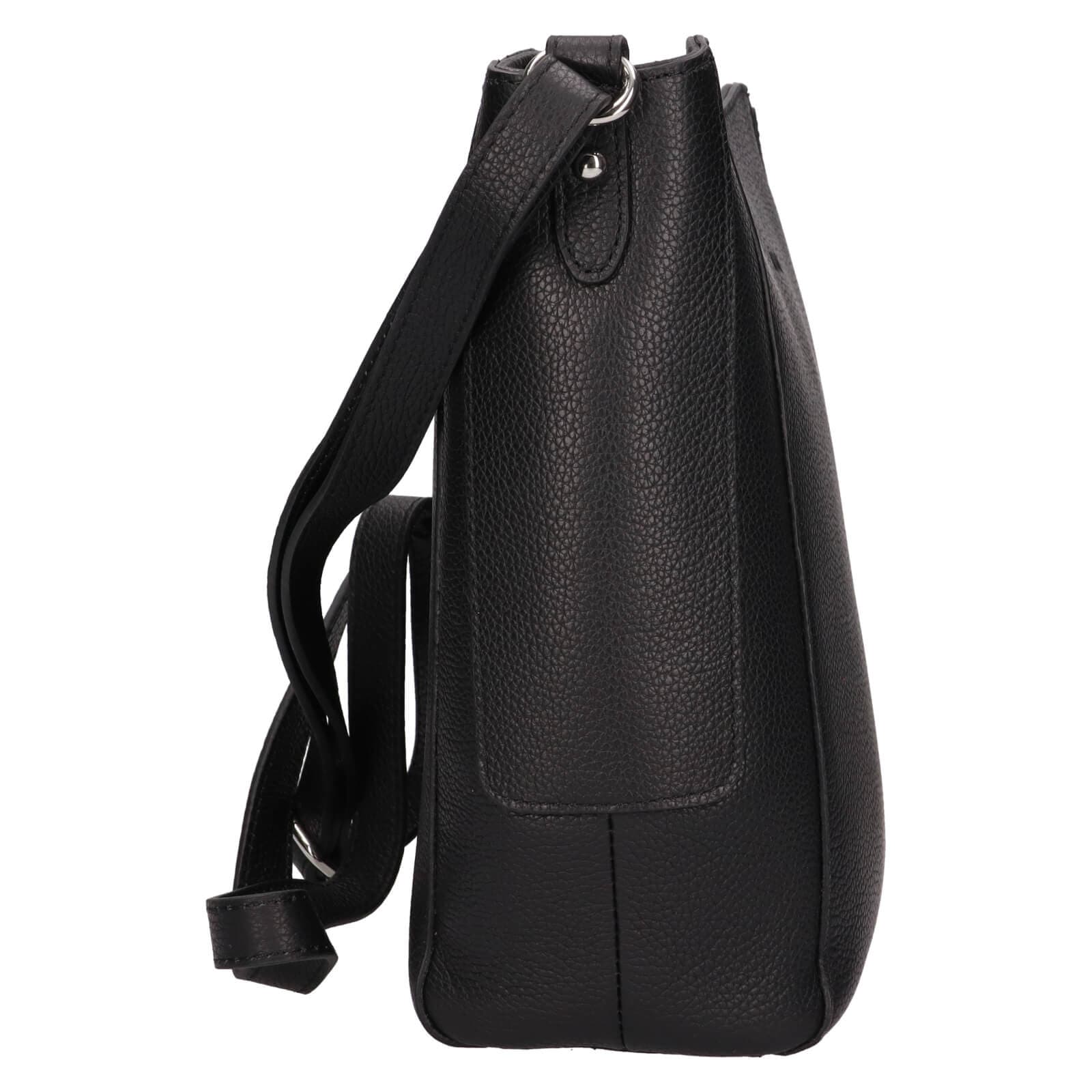 Kožená crossbody kabelka Katana Carole, černá 4
