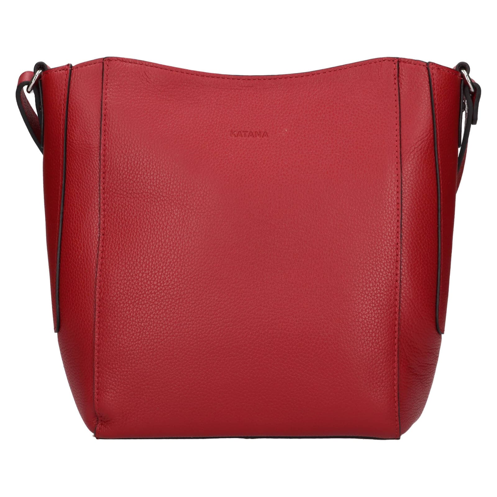 Kožená crossbody kabelka Katana Carole, červená
