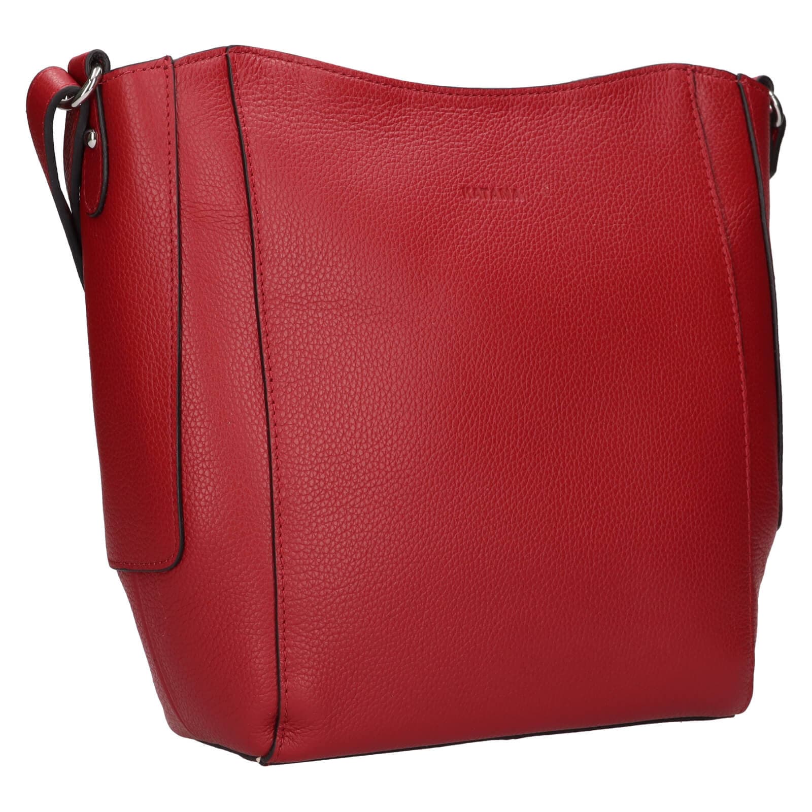 Kožená crossbody kabelka Katana Carole, červená 2