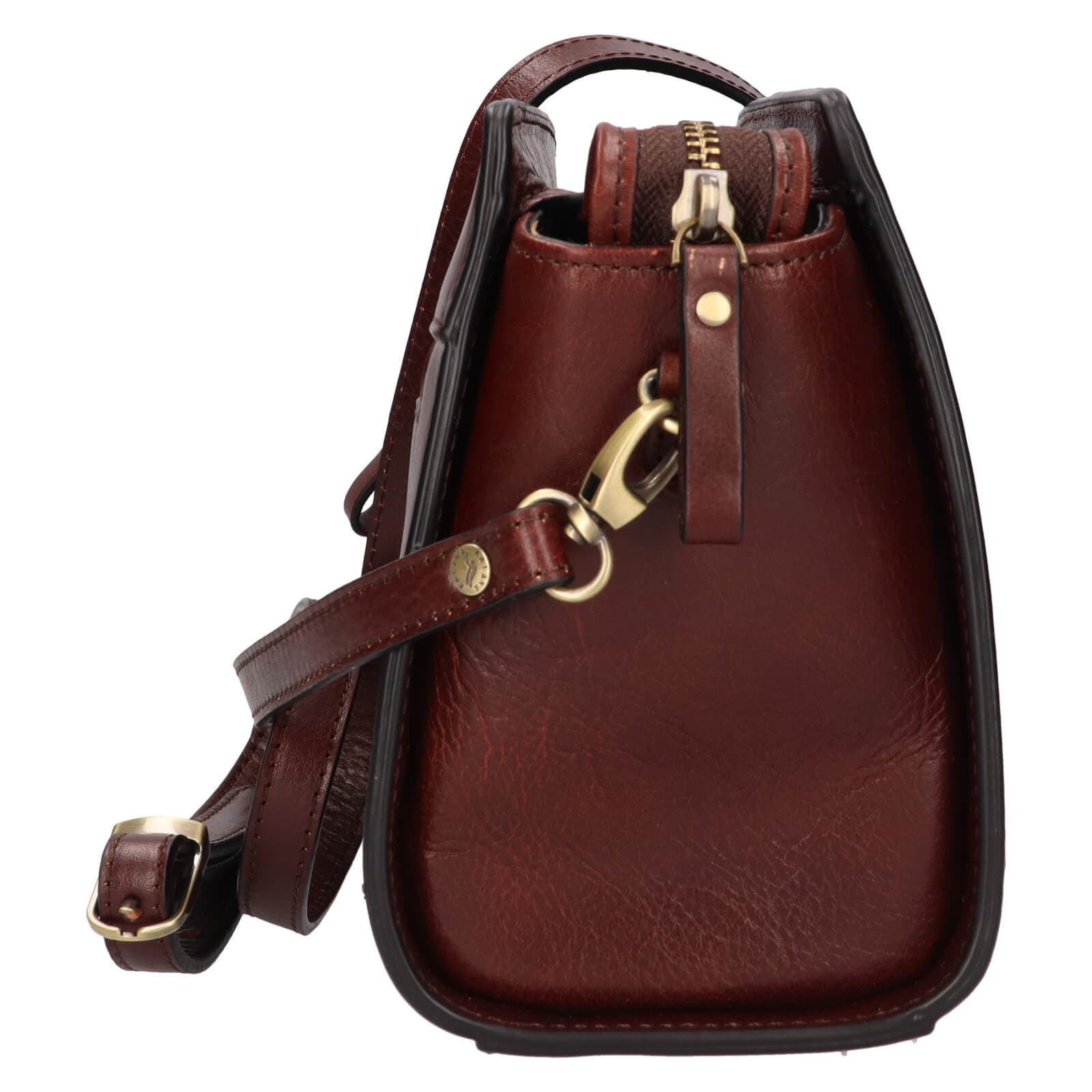 Kožená crossbody kabelka Katana Didia, hnědá 3