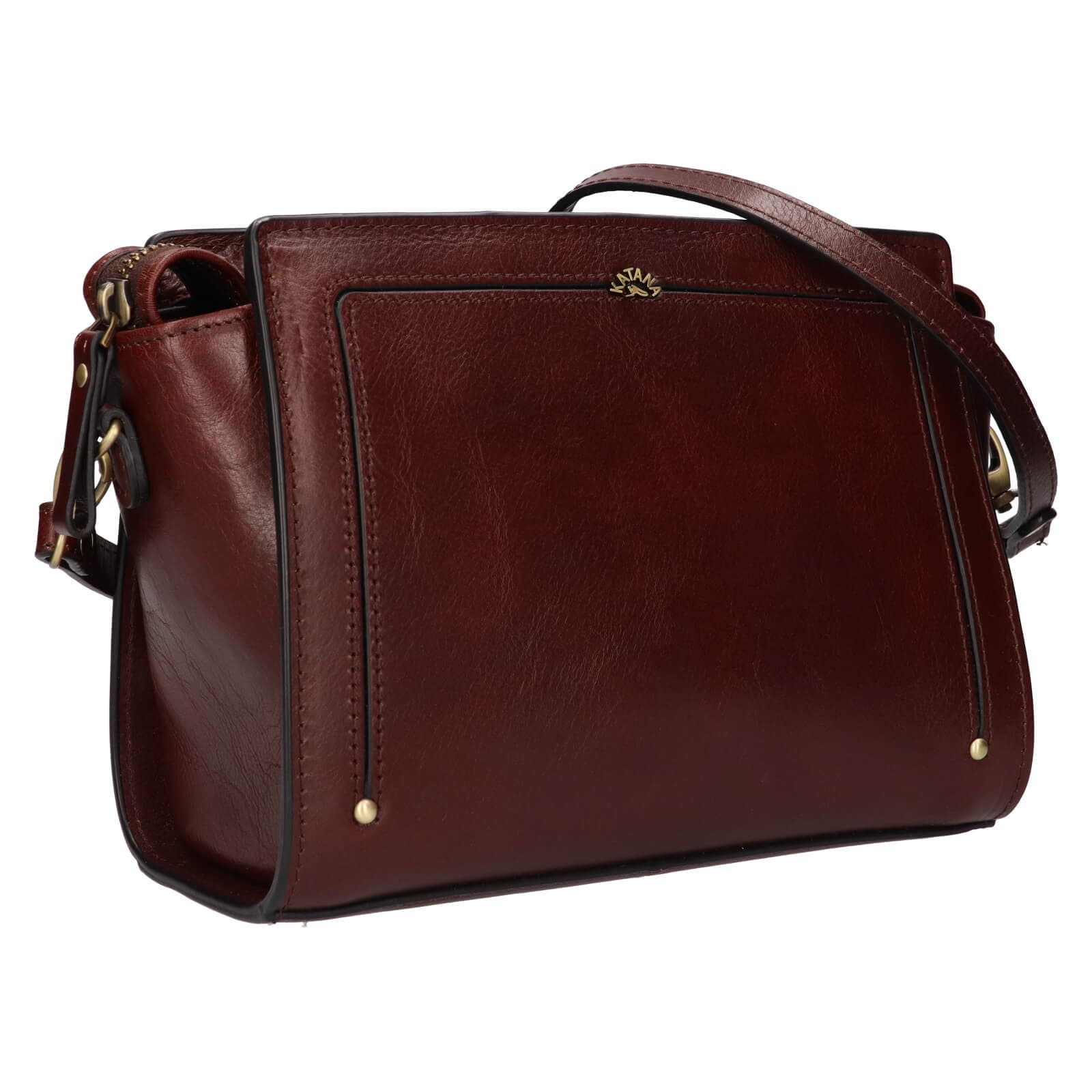 Kožená crossbody kabelka Katana Didia, hnědá 4