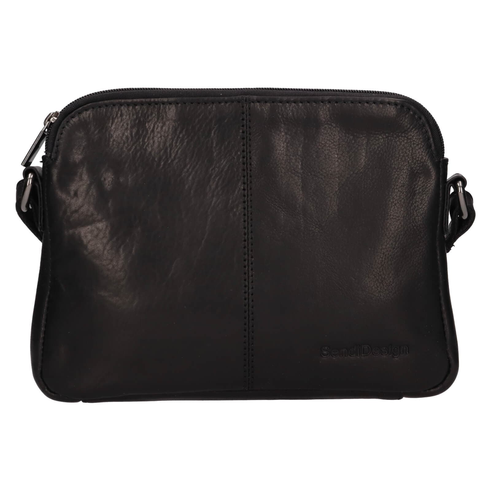Kožená crossbody kabelka SendiDesign Matilda, černá
