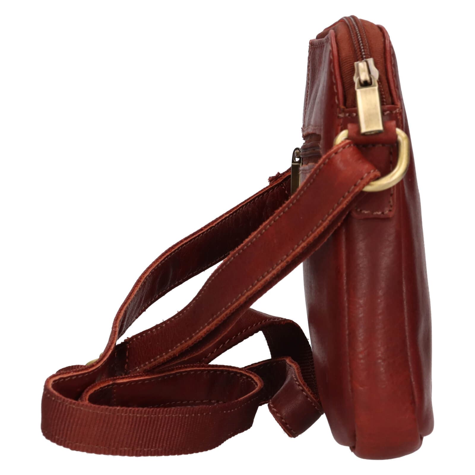 Kožená crossbody kabelka SendiDesign Matilda, hnědá 4