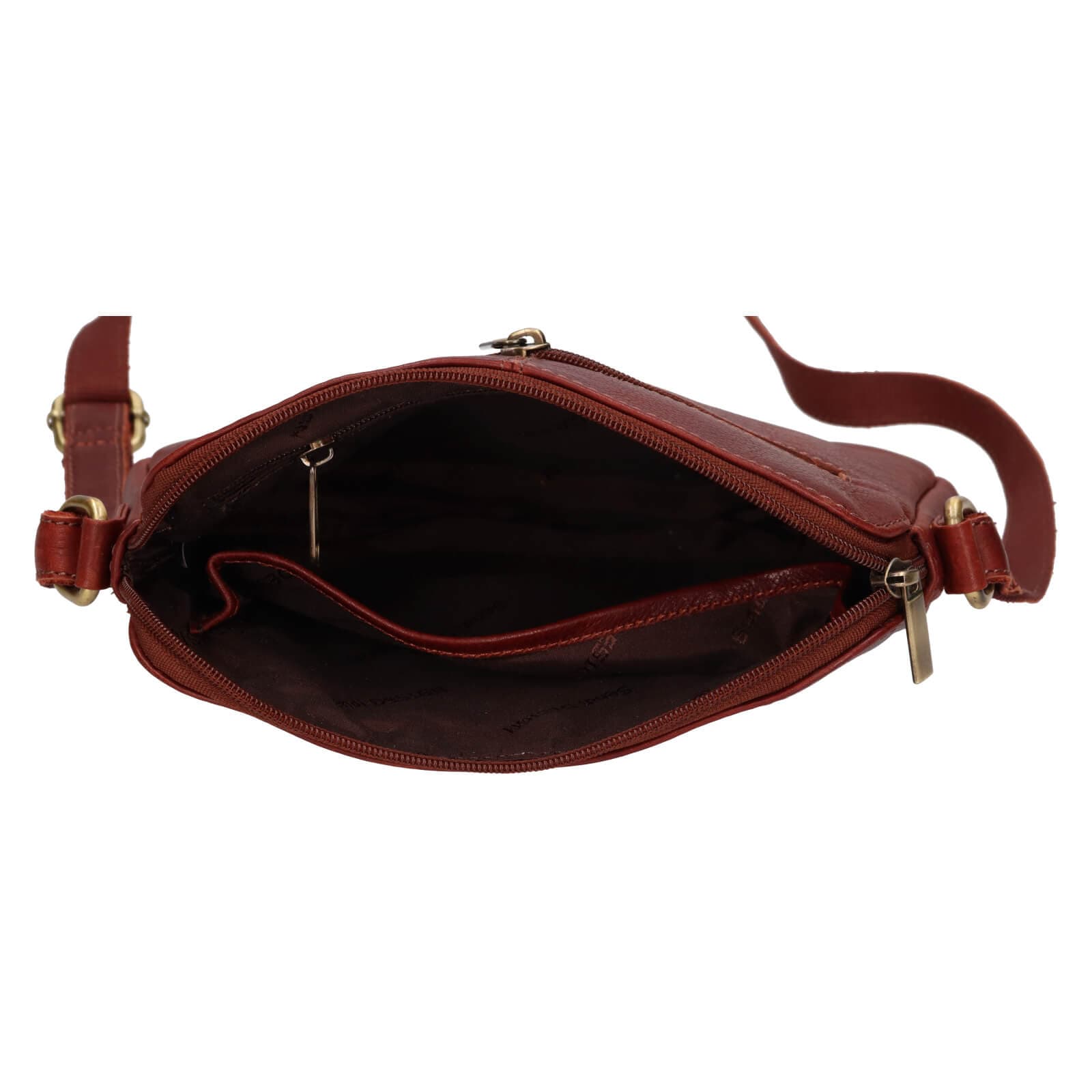 Kožená crossbody kabelka SendiDesign Matilda, hnědá 5
