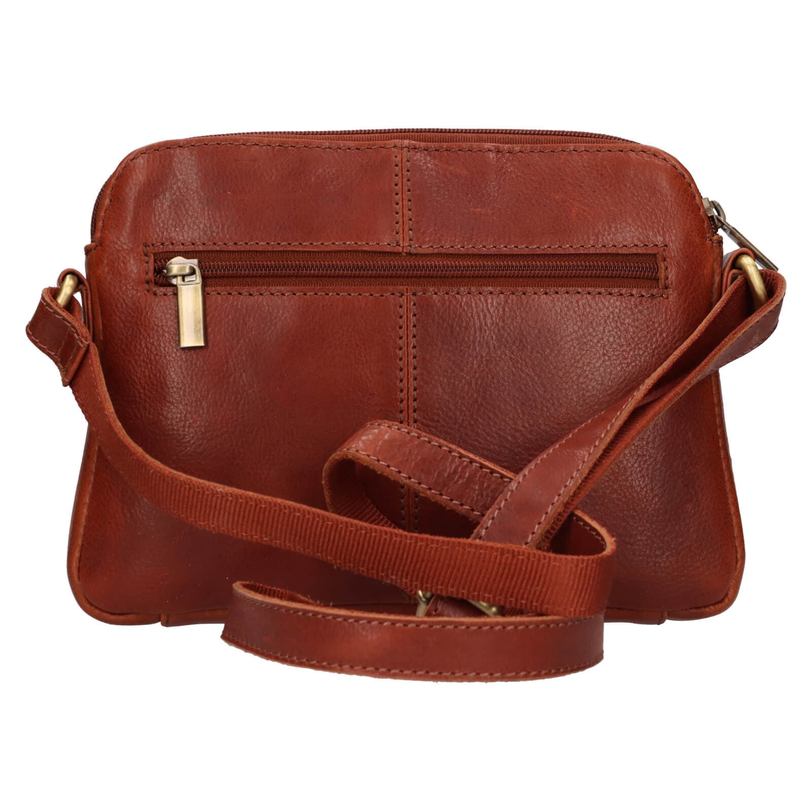 Kožená crossbody kabelka SendiDesign Matilda, hnědá 3
