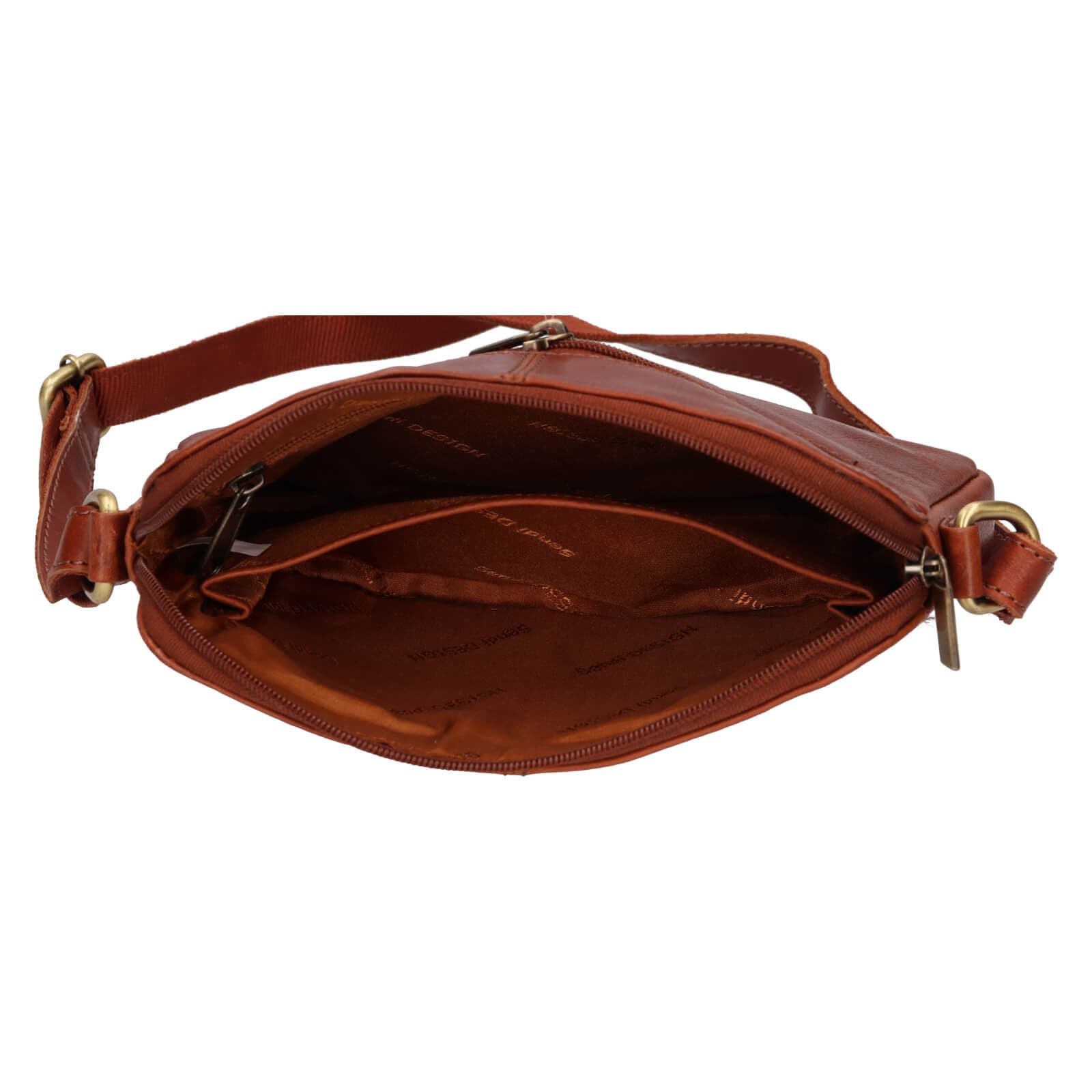 Kožená crossbody kabelka SendiDesign Matilda, hnědá 5