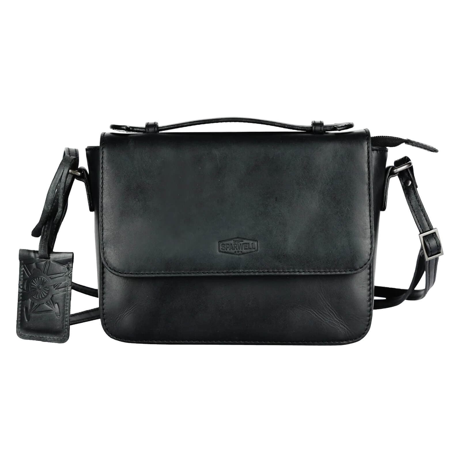 Kožená crossbody kabelka Sparwell Matilde, černá
