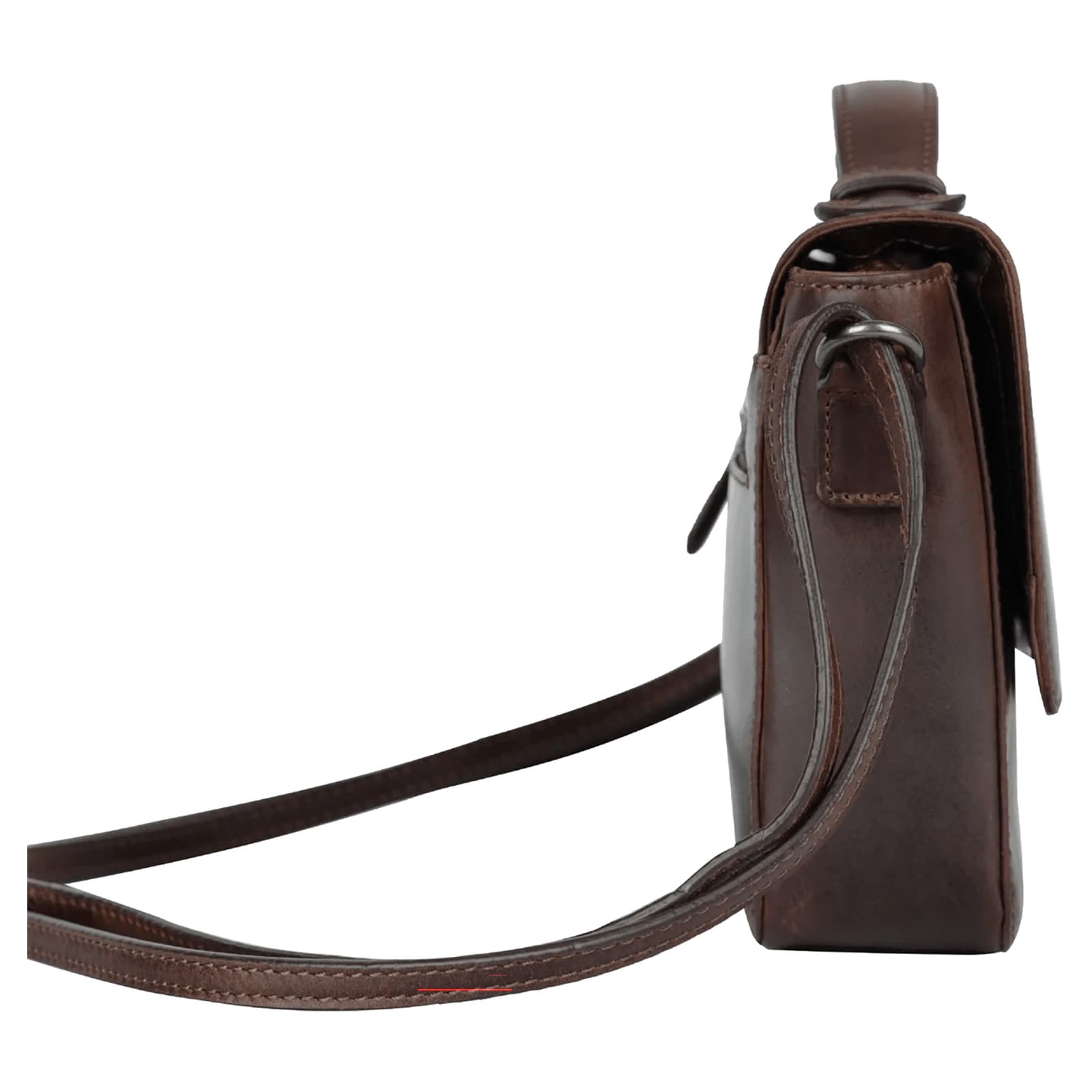 Kožená crossbody kabelka Sparwell Matilde, hnědá 4