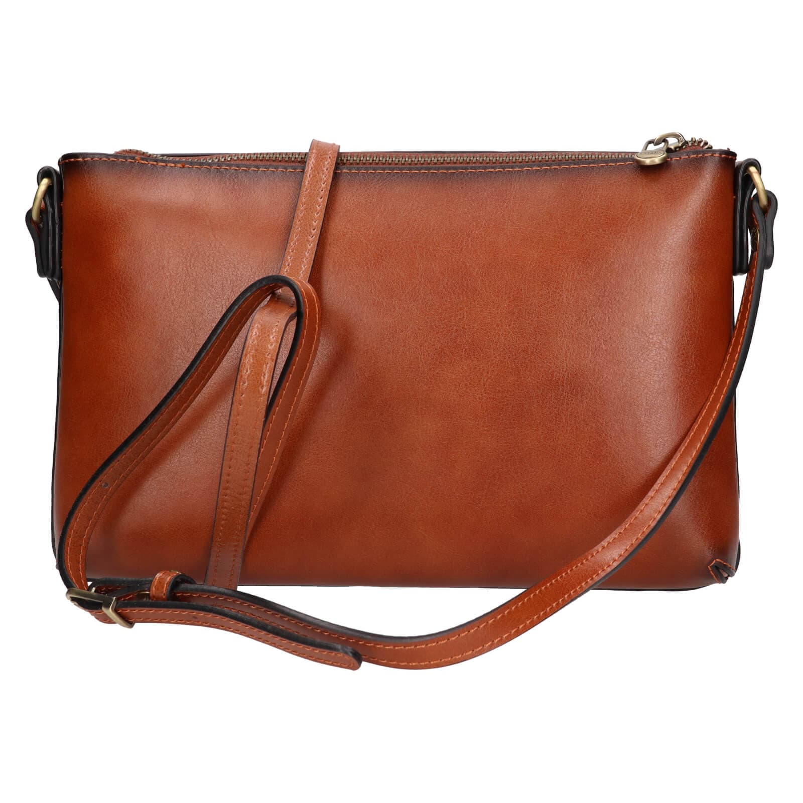 Kožená crossbody kabelka Katana Ednna, hnědá 3