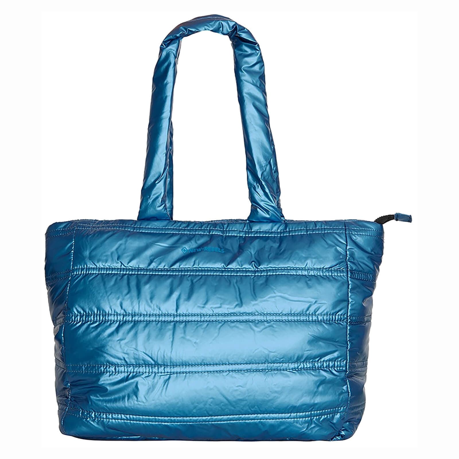 Lesklá shopper kabelka New Rebels Melani, modrá 2