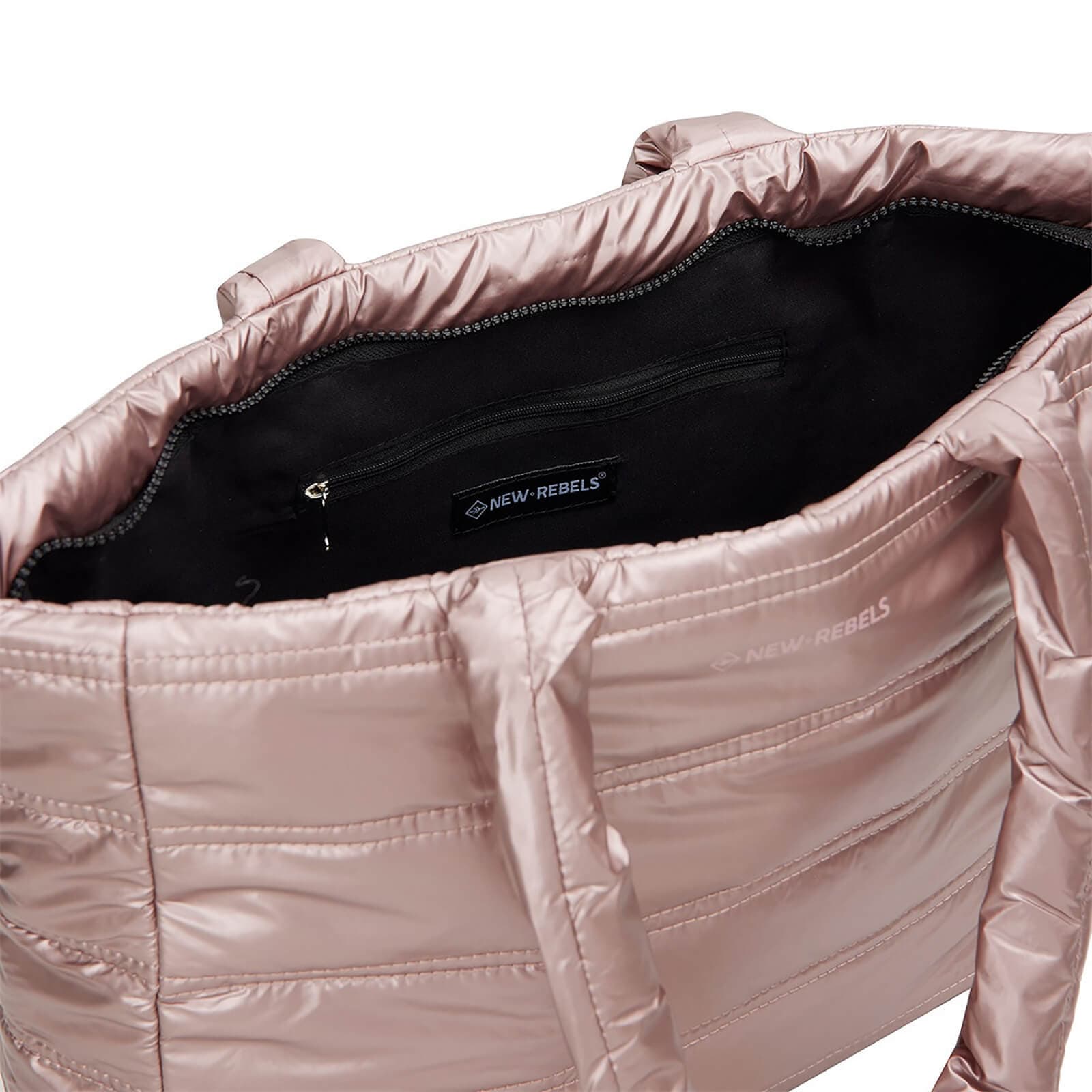 Lesklá shopper kabelka New Rebels Melani, růžová 6
